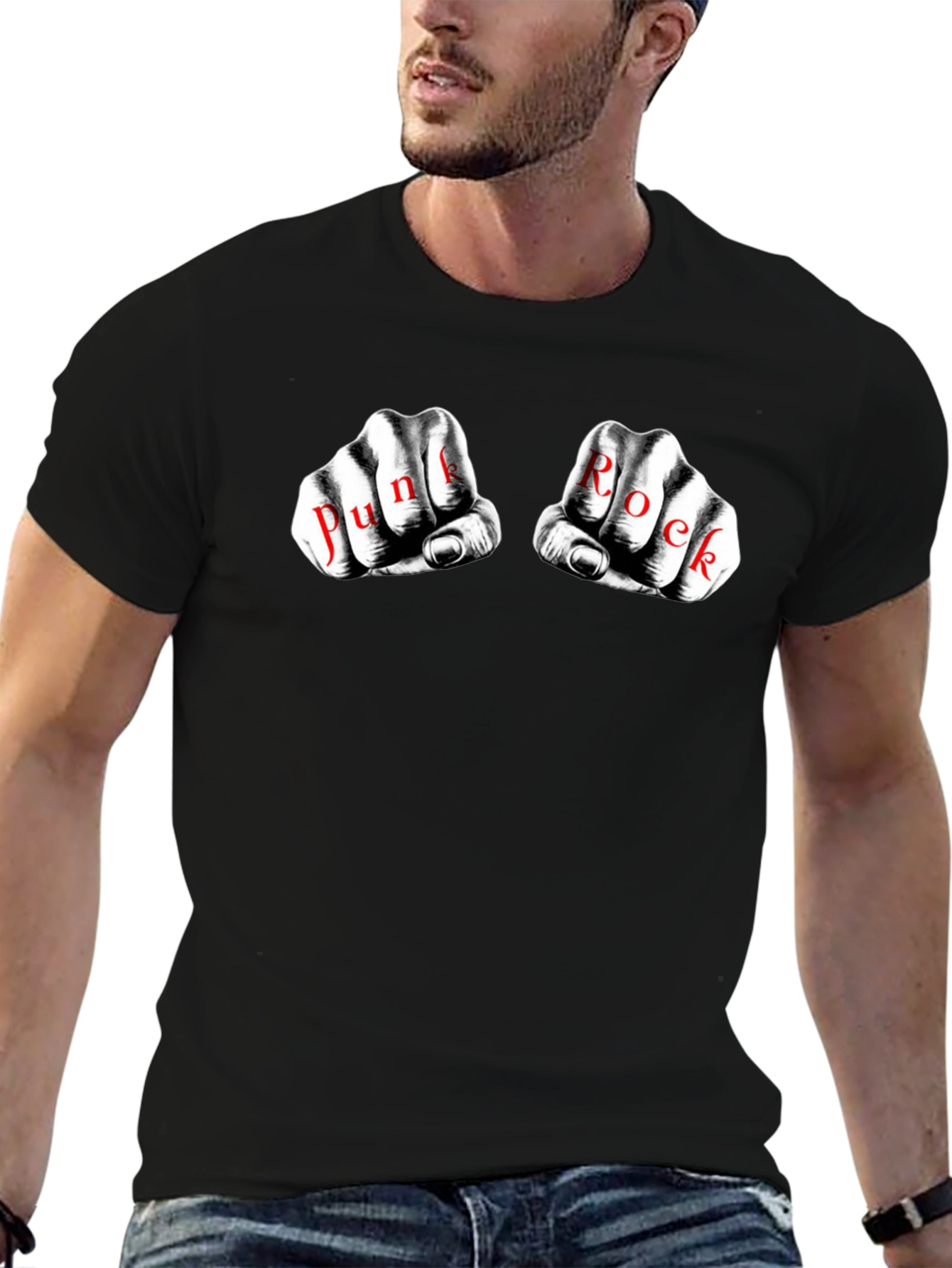 Punk Rock Fist Graphic T-Shirt