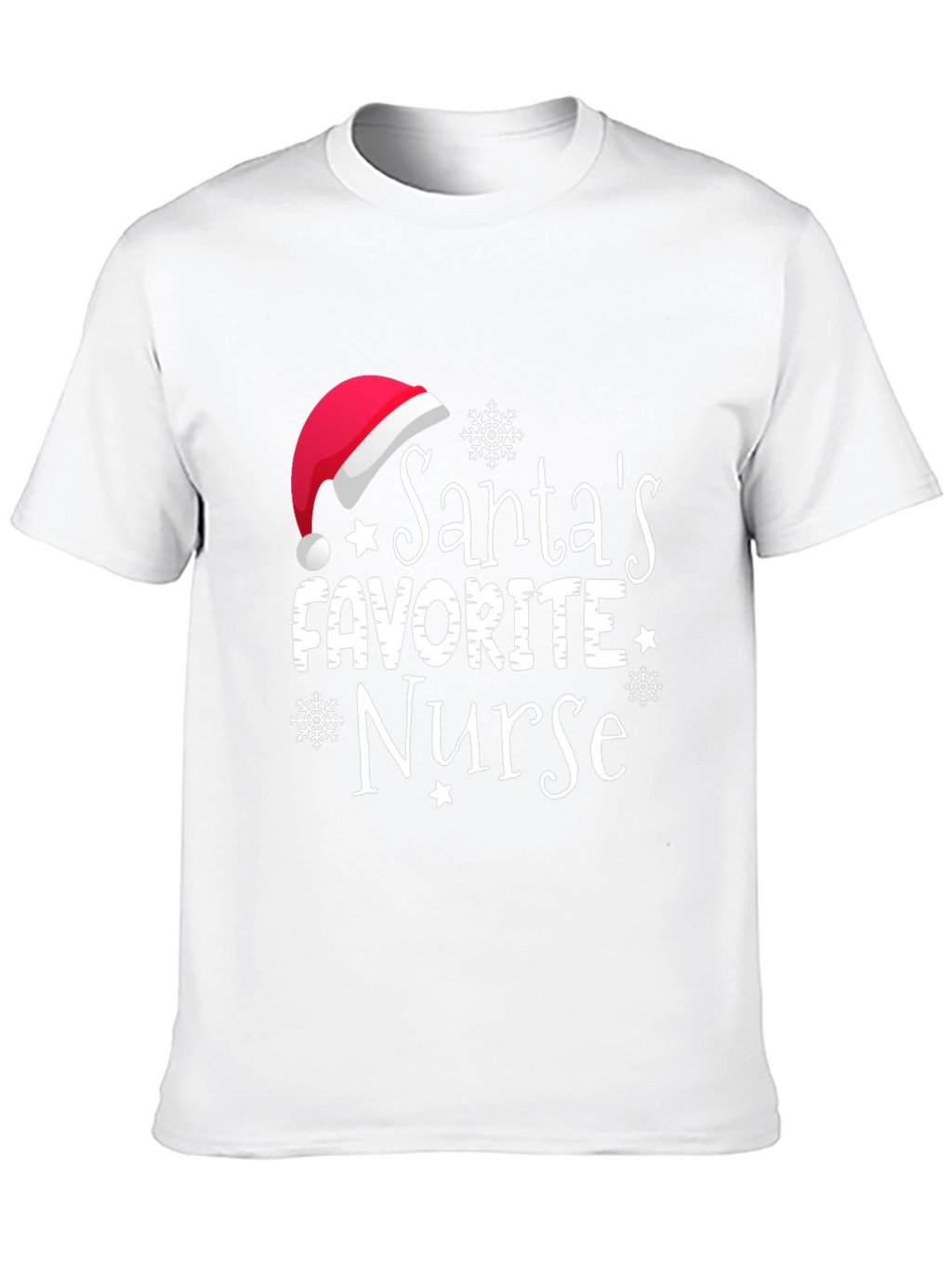Santas Favorite Nurse Holiday T-Shirt