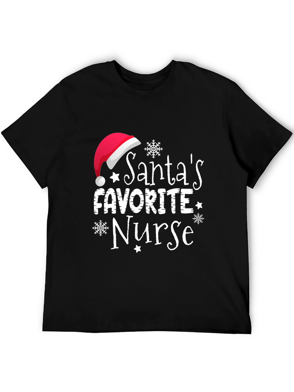Santas Favorite Nurse Holiday T-Shirt