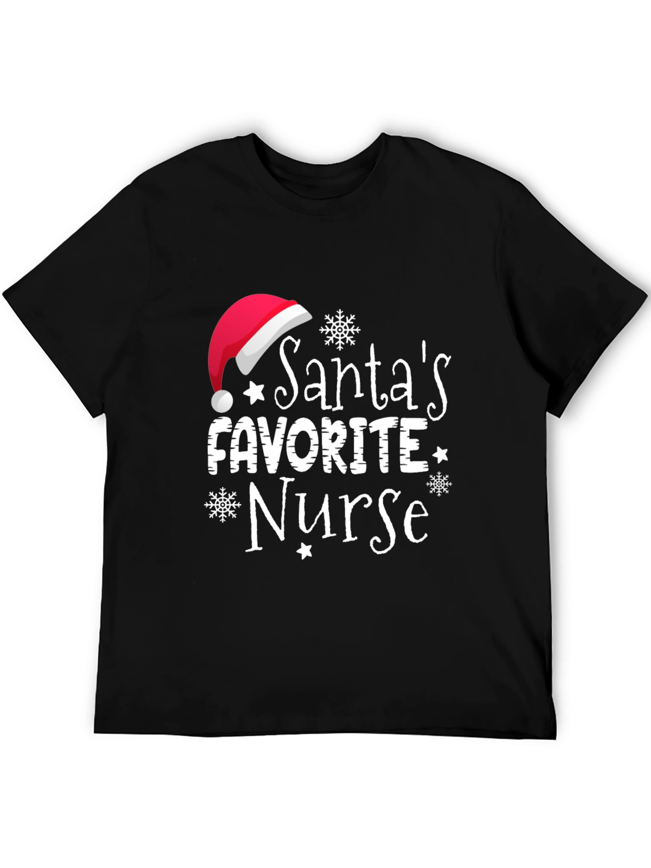 Santas Favorite Nurse Holiday T-Shirt