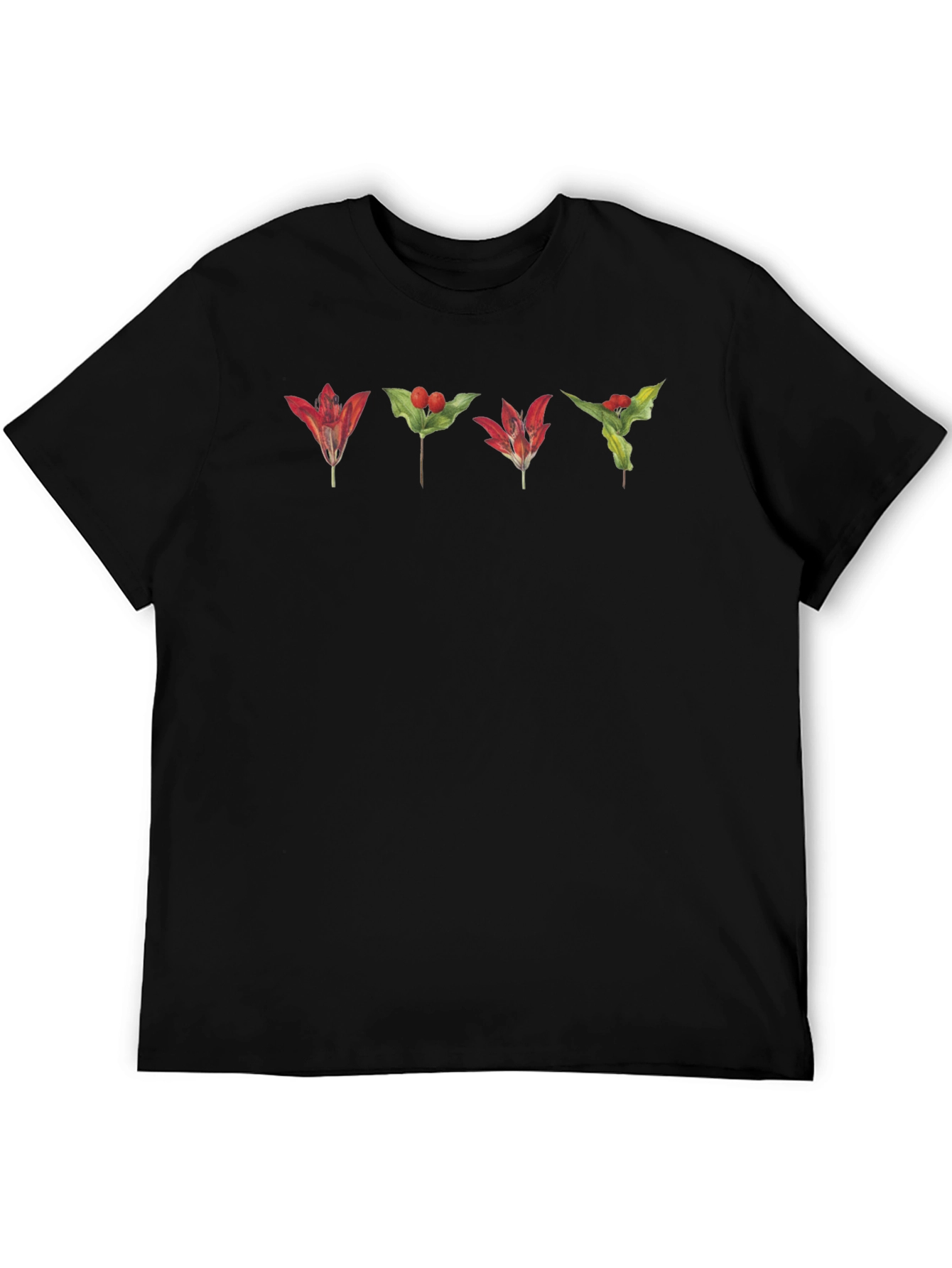 Botanical Red Floral T-Shirt