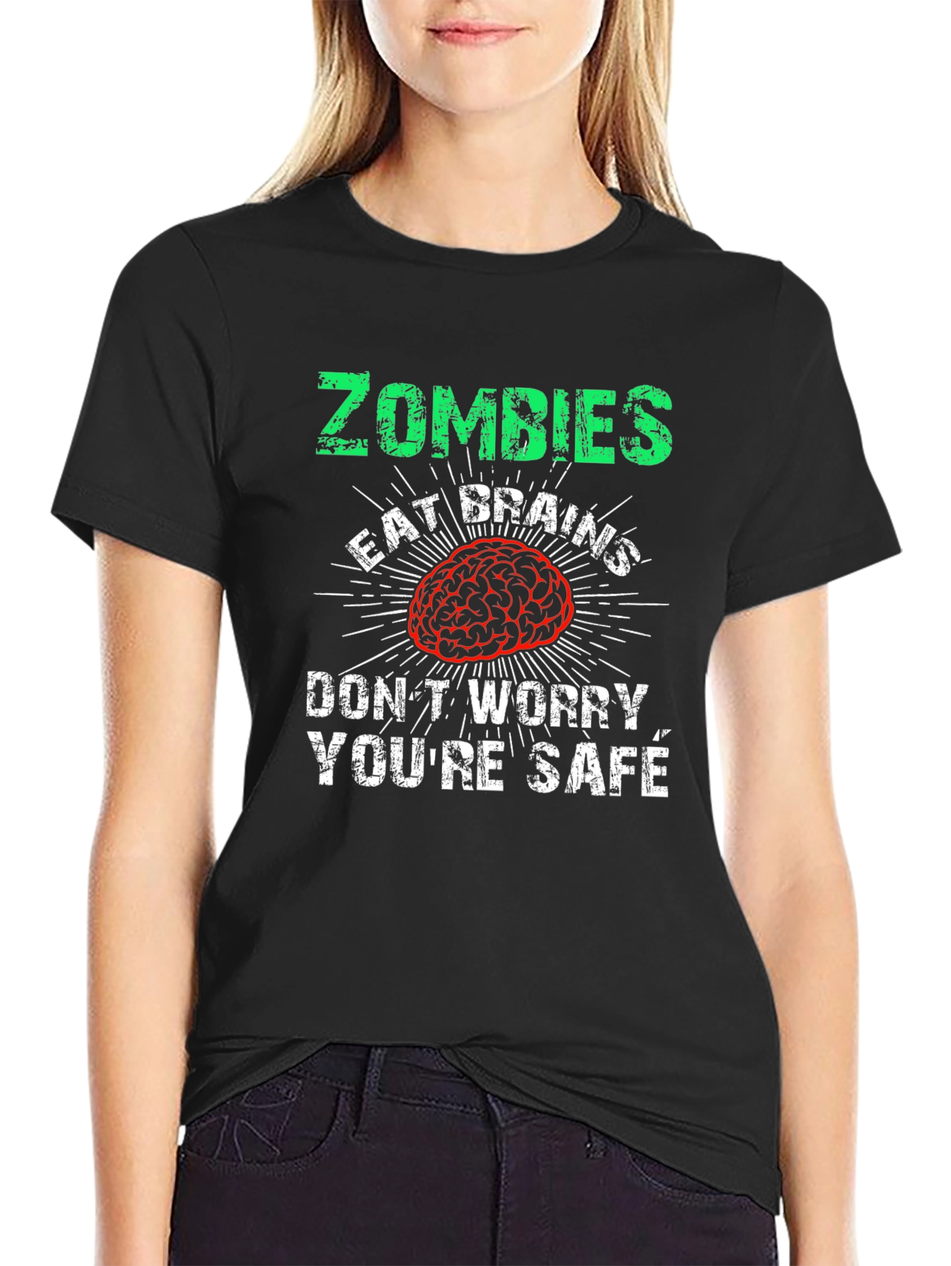 Zombies Eat Brains Mens Graphic Tee