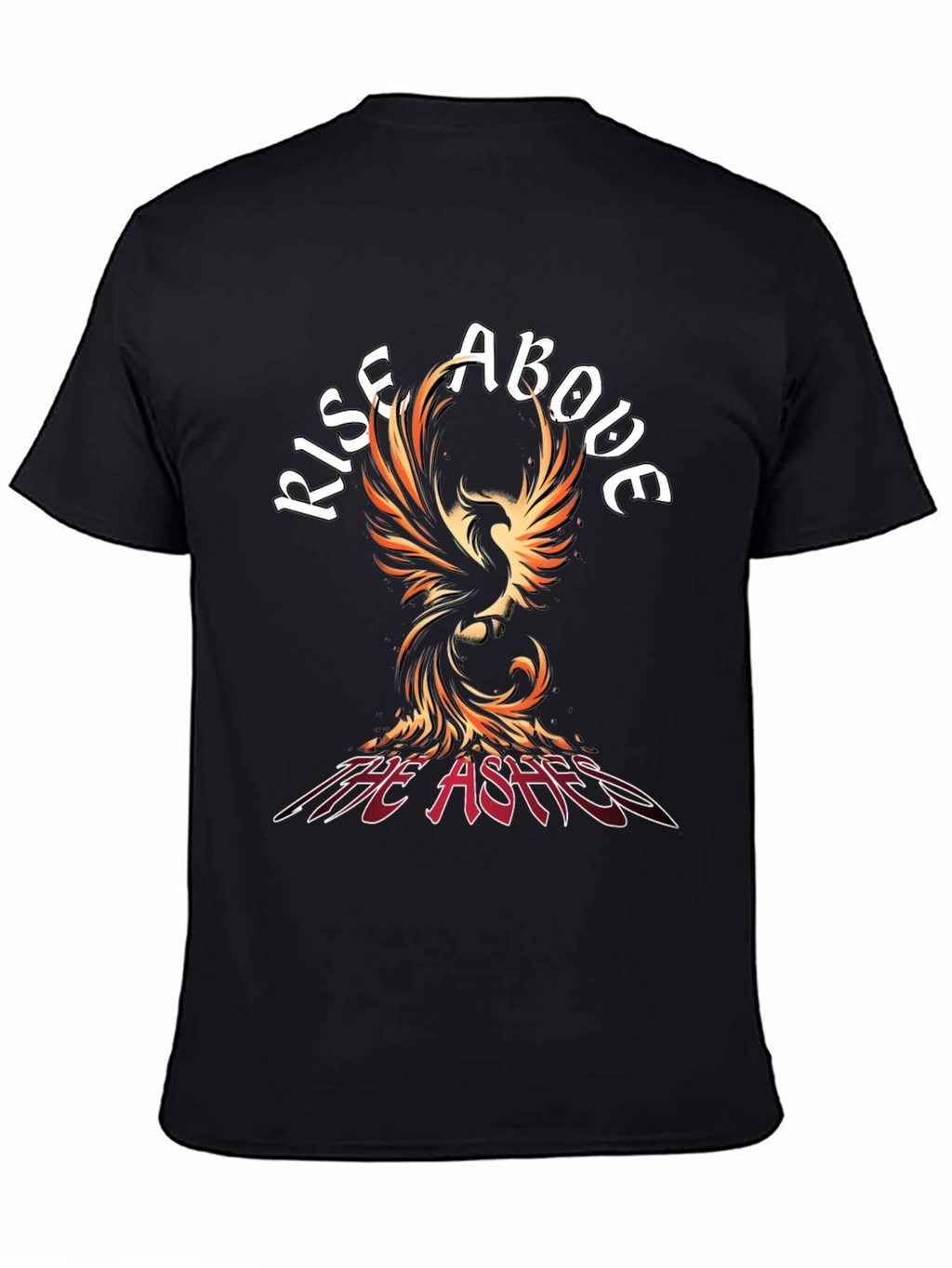 Rise Above Phoenix T-Shirt - The Ashes Black Tee