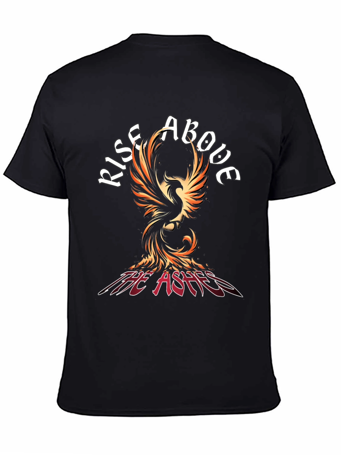 Rise Above Phoenix T-Shirt - The Ashes Black Tee