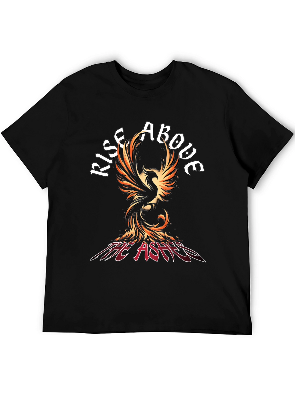 Rise Above Phoenix T-Shirt - The Ashes Black Tee