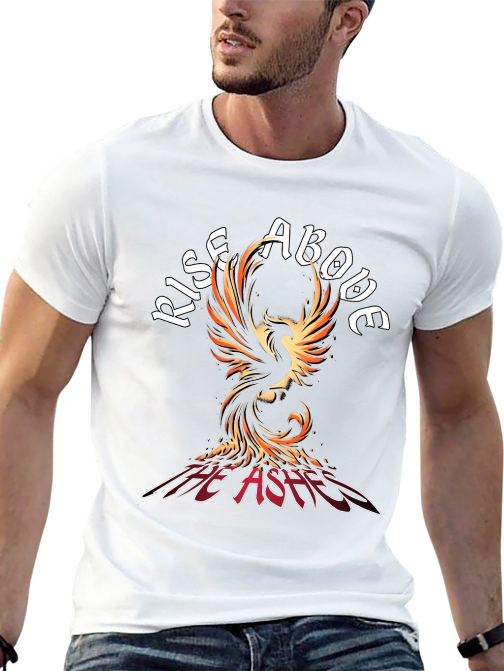 Rise Above Phoenix T-Shirt - The Ashes Black Tee
