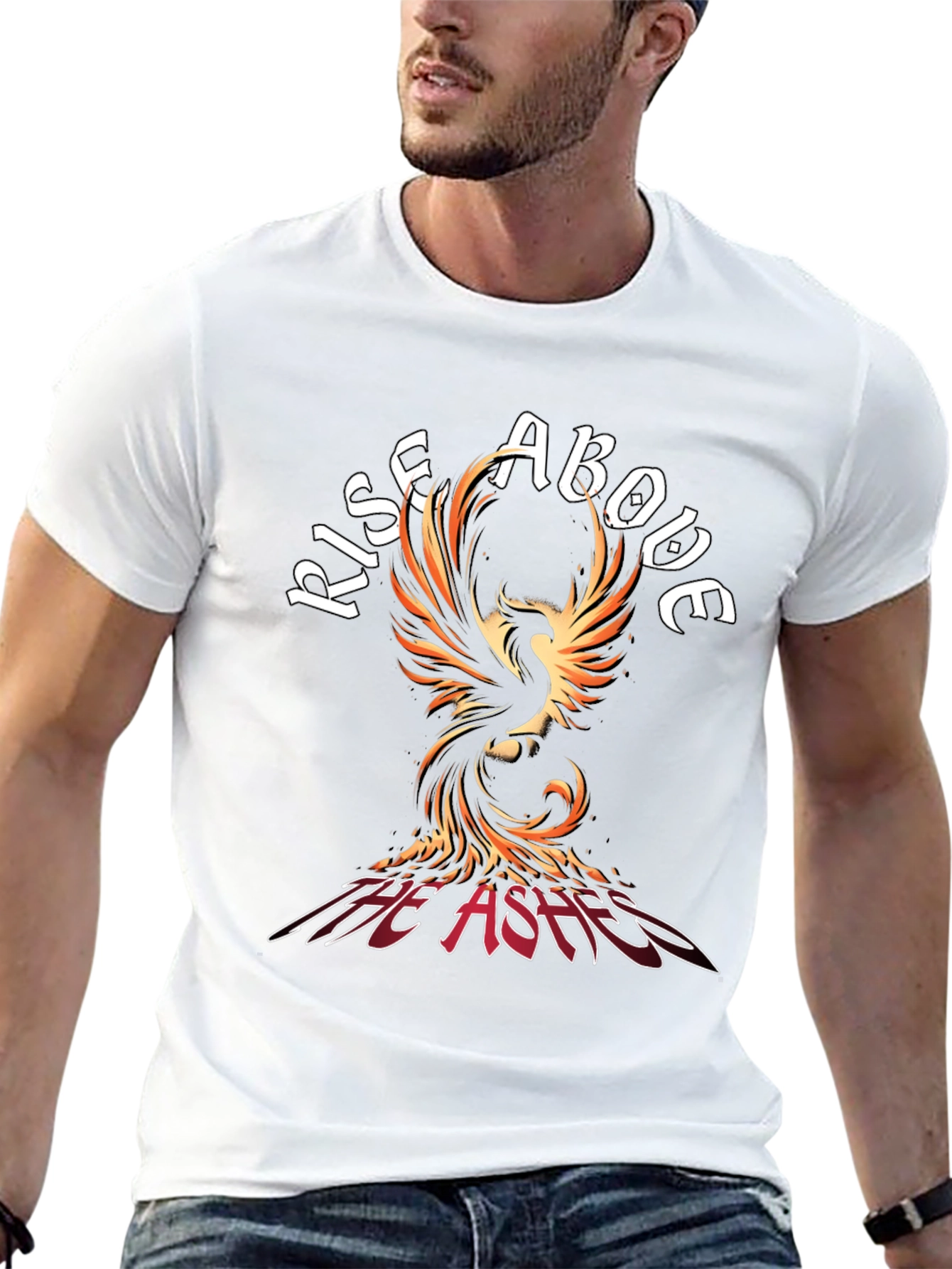 Rise Above Phoenix T-Shirt - The Ashes Black Tee