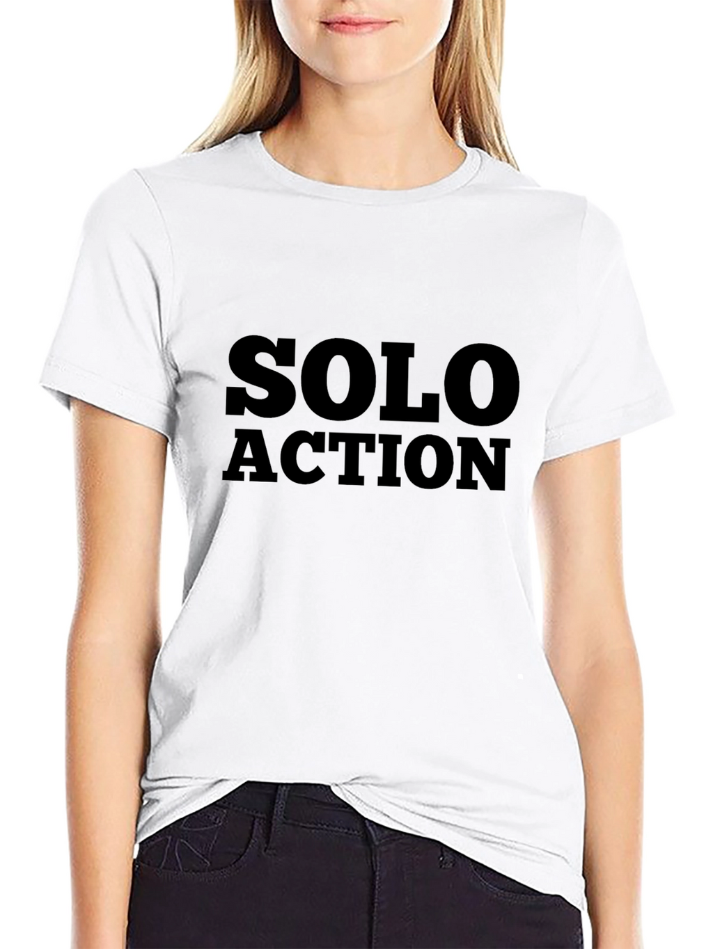 Solo Action Black Graphic Tee