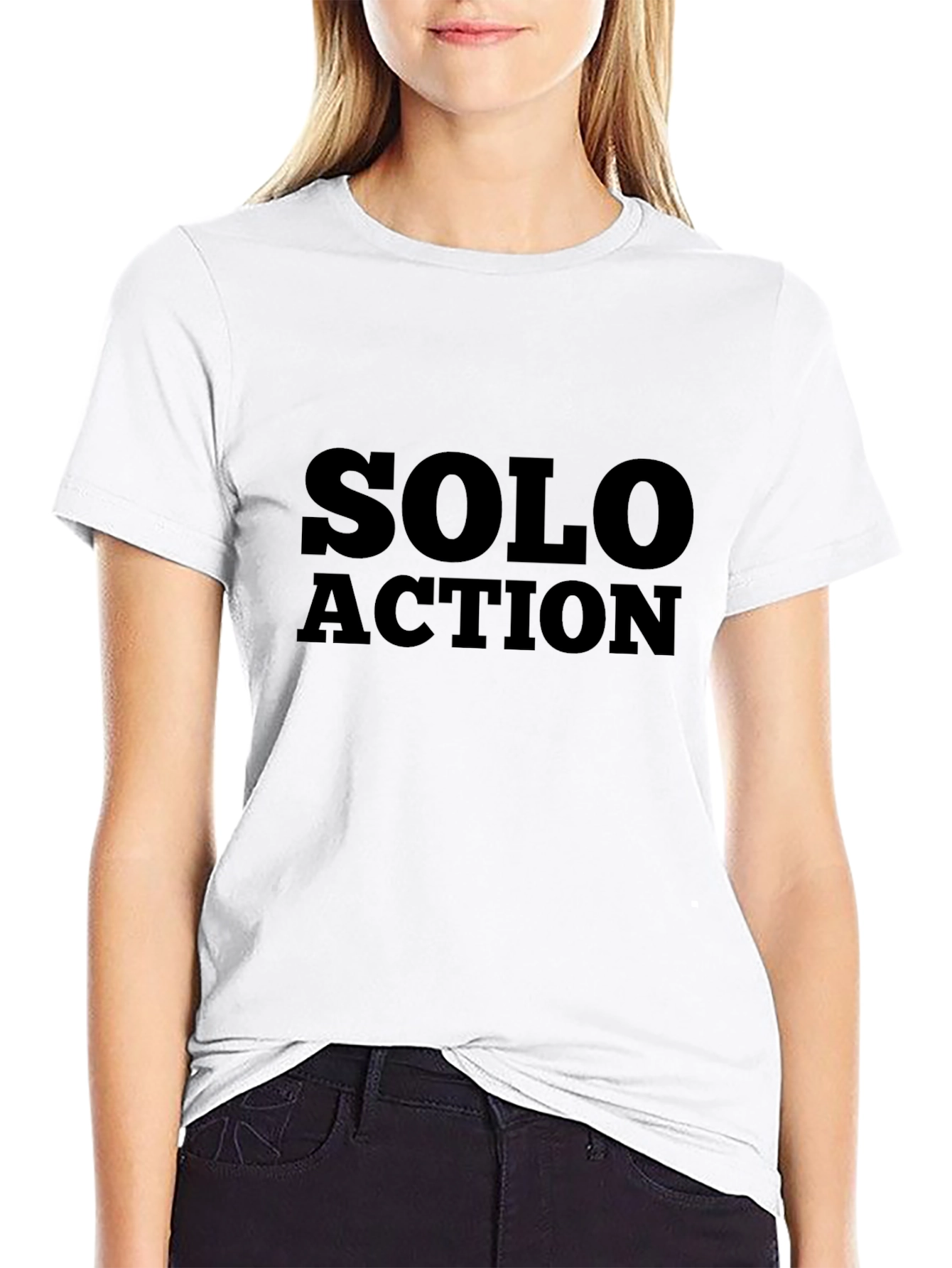 Solo Action Black Graphic Tee