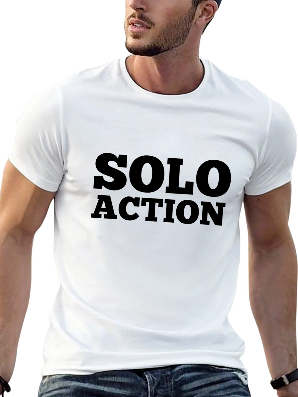 Solo Action Black Graphic Tee