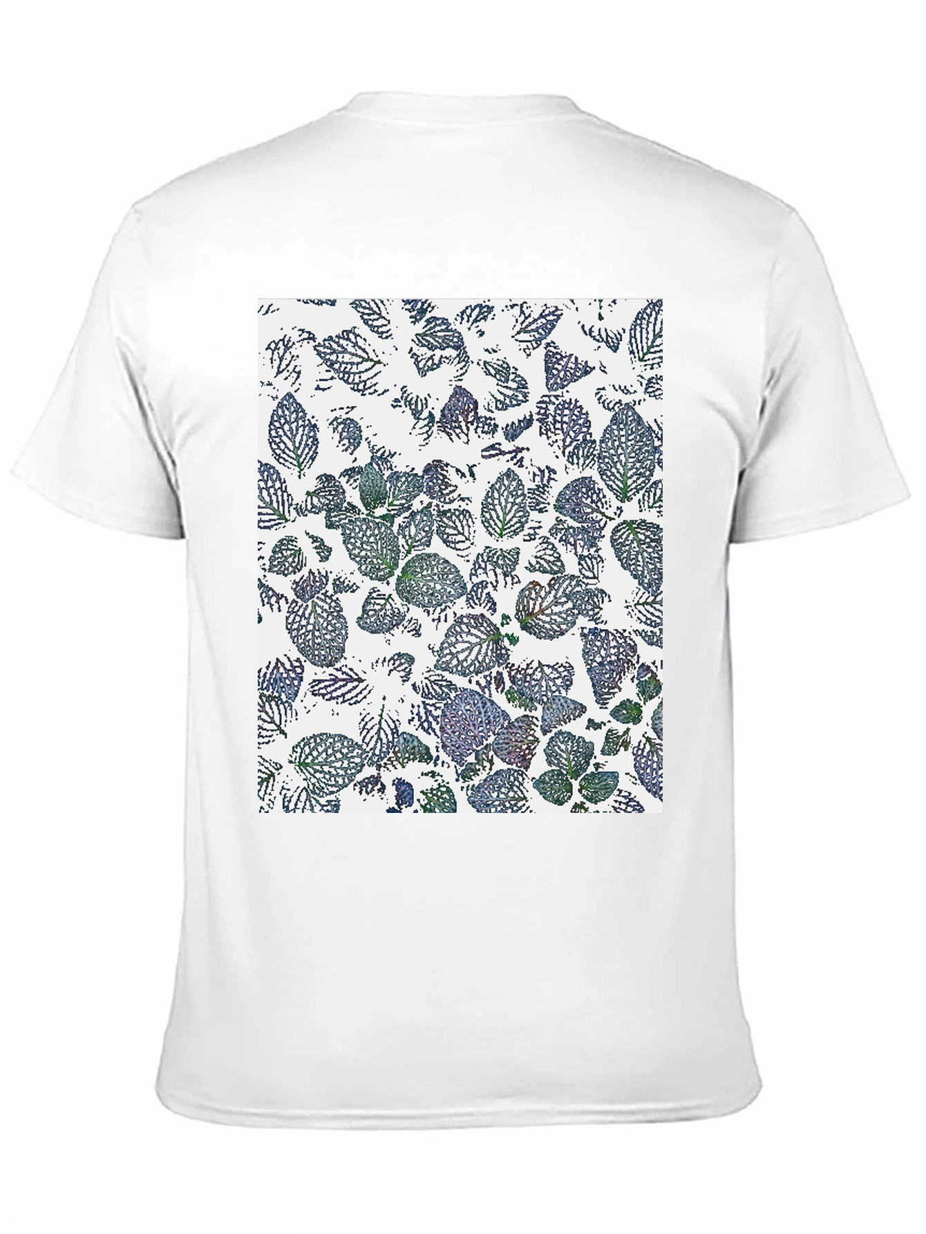 Leaf Print Black T-Shirt