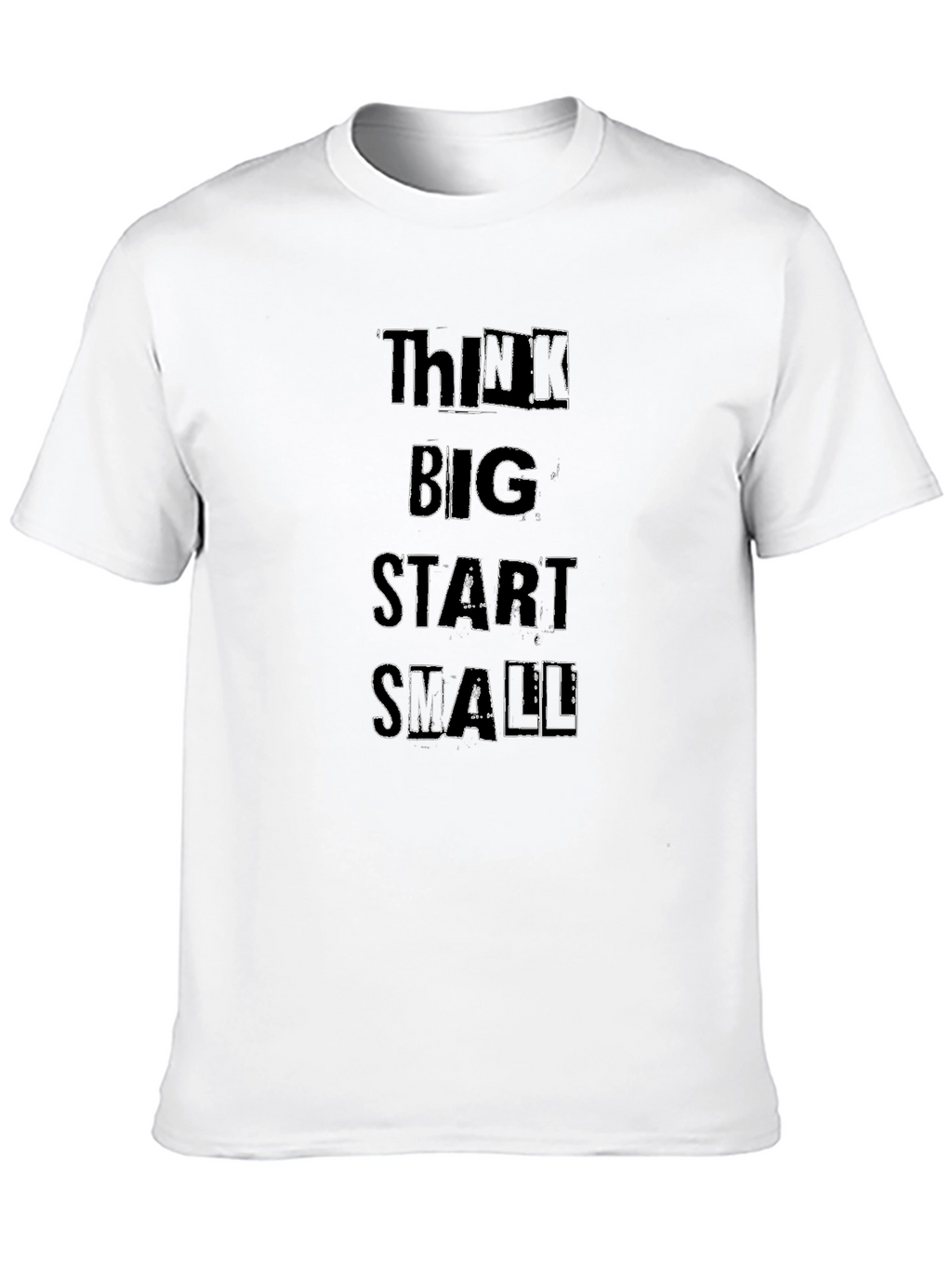 Think Big Start Small Black Graphic Tee