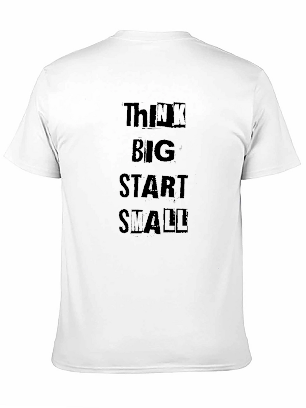 Think Big Start Small Black Graphic Tee