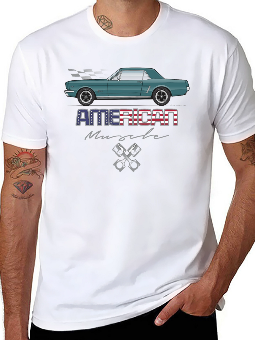 American Muscle Car Graphic Tee
