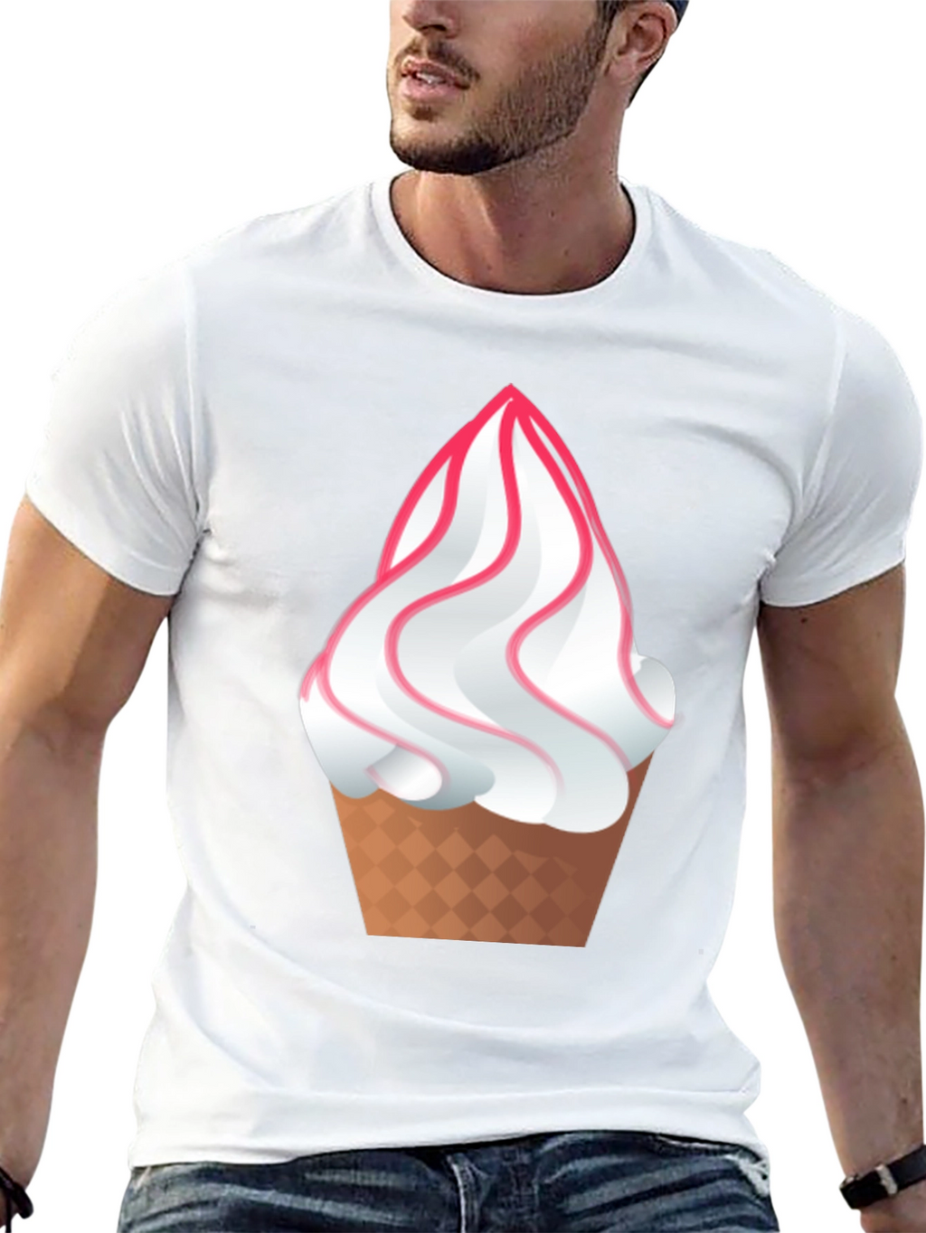 Ice Cream Graphic Tee - Fun Black T-Shirt