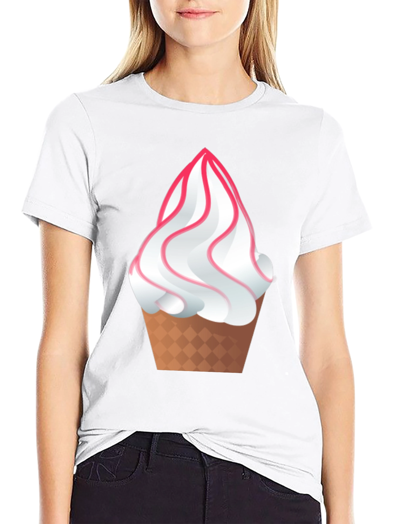 Ice Cream Graphic Tee - Fun Black T-Shirt