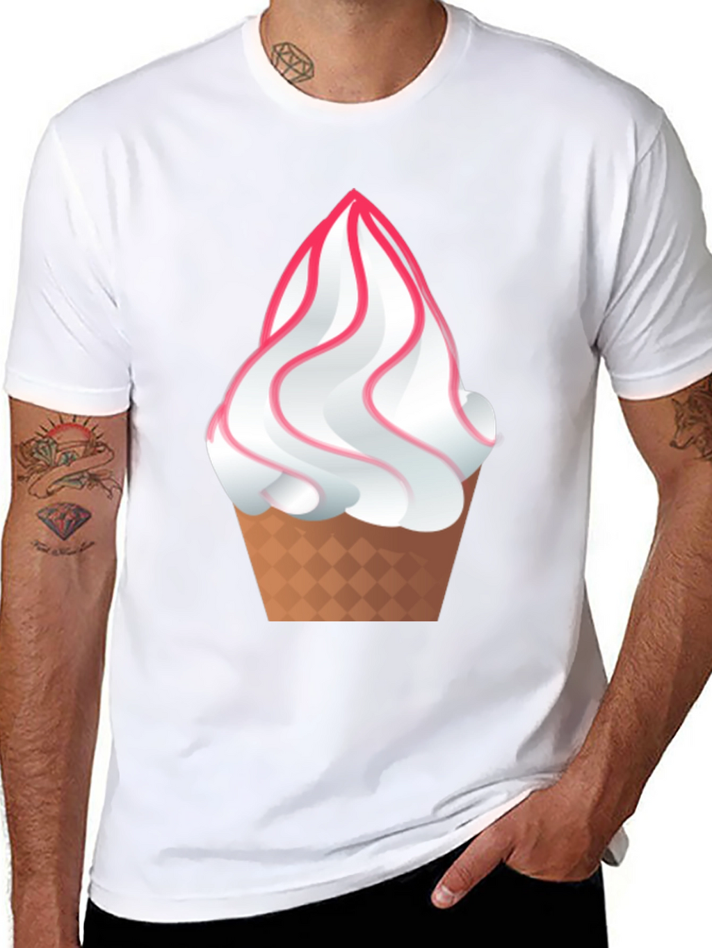 Ice Cream Graphic Tee - Fun Black T-Shirt