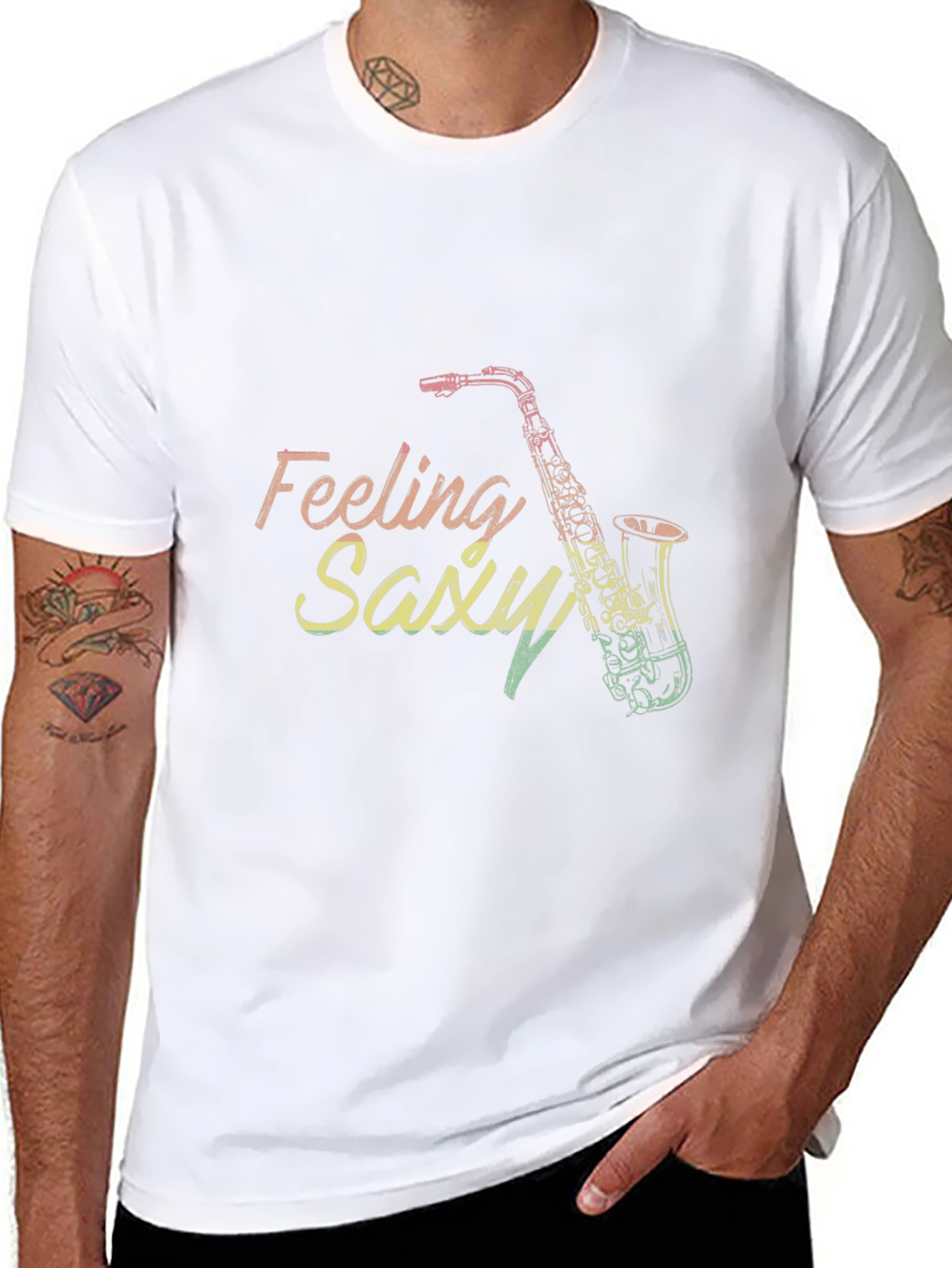Feeling Saxy Graphic Tee - Black
