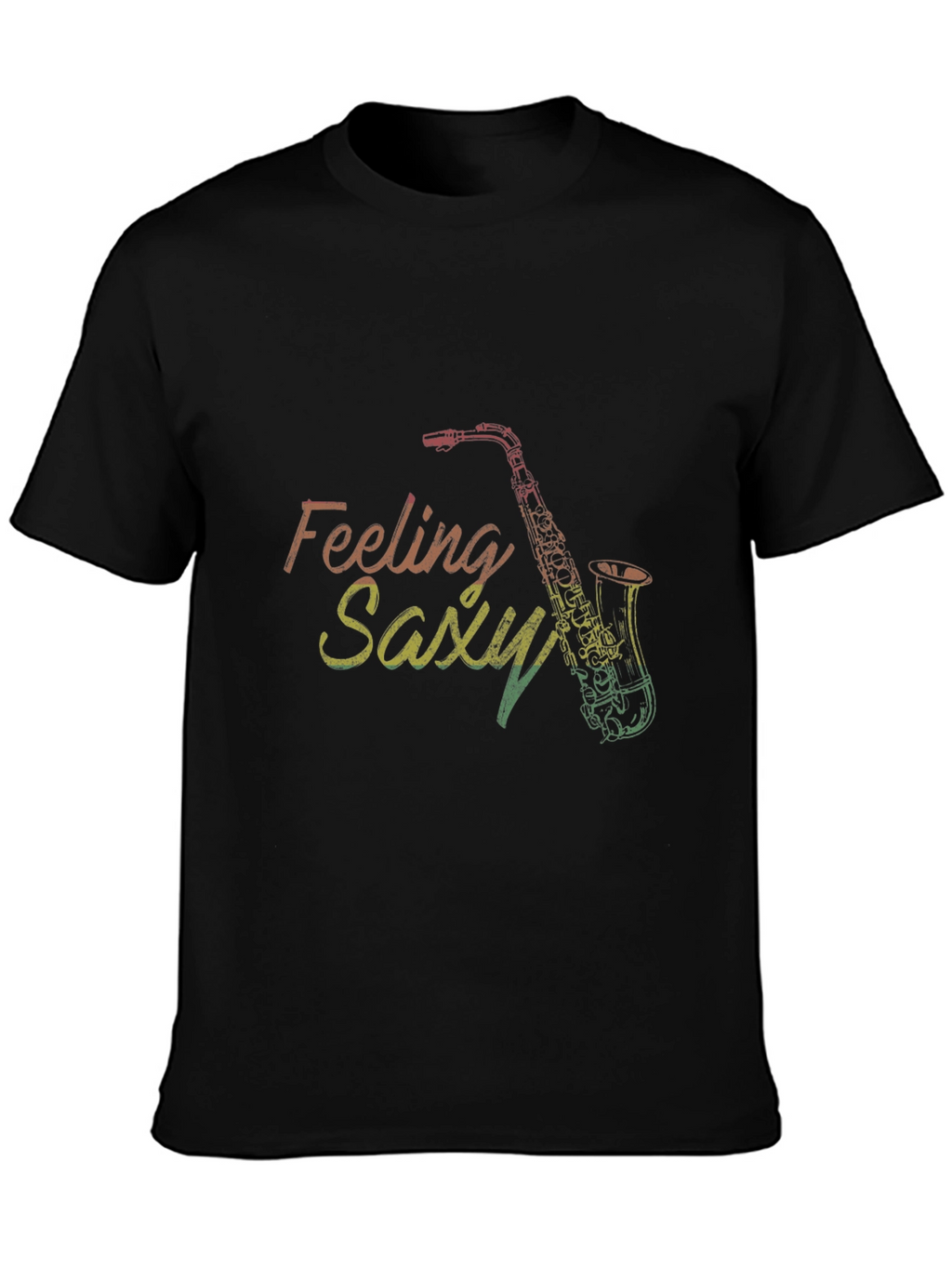 Feeling Saxy Graphic Tee - Black