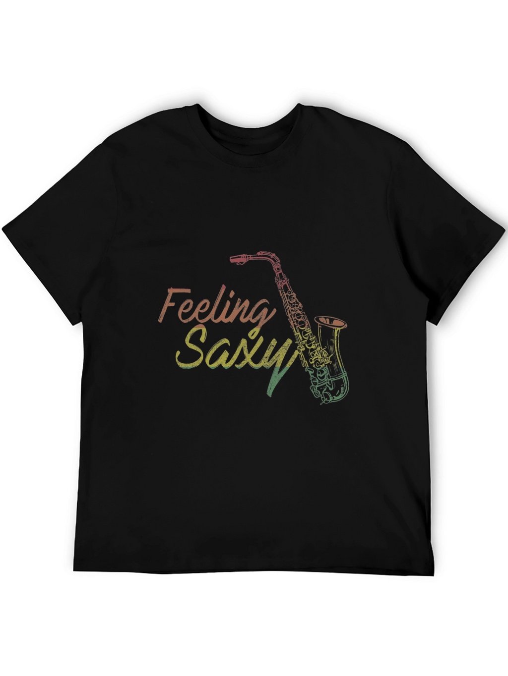 Feeling Saxy Graphic Tee - Black