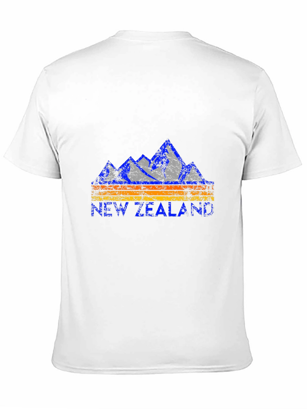 New Zealand Mountains Graphic Tee - Black Cotton T-Shirt