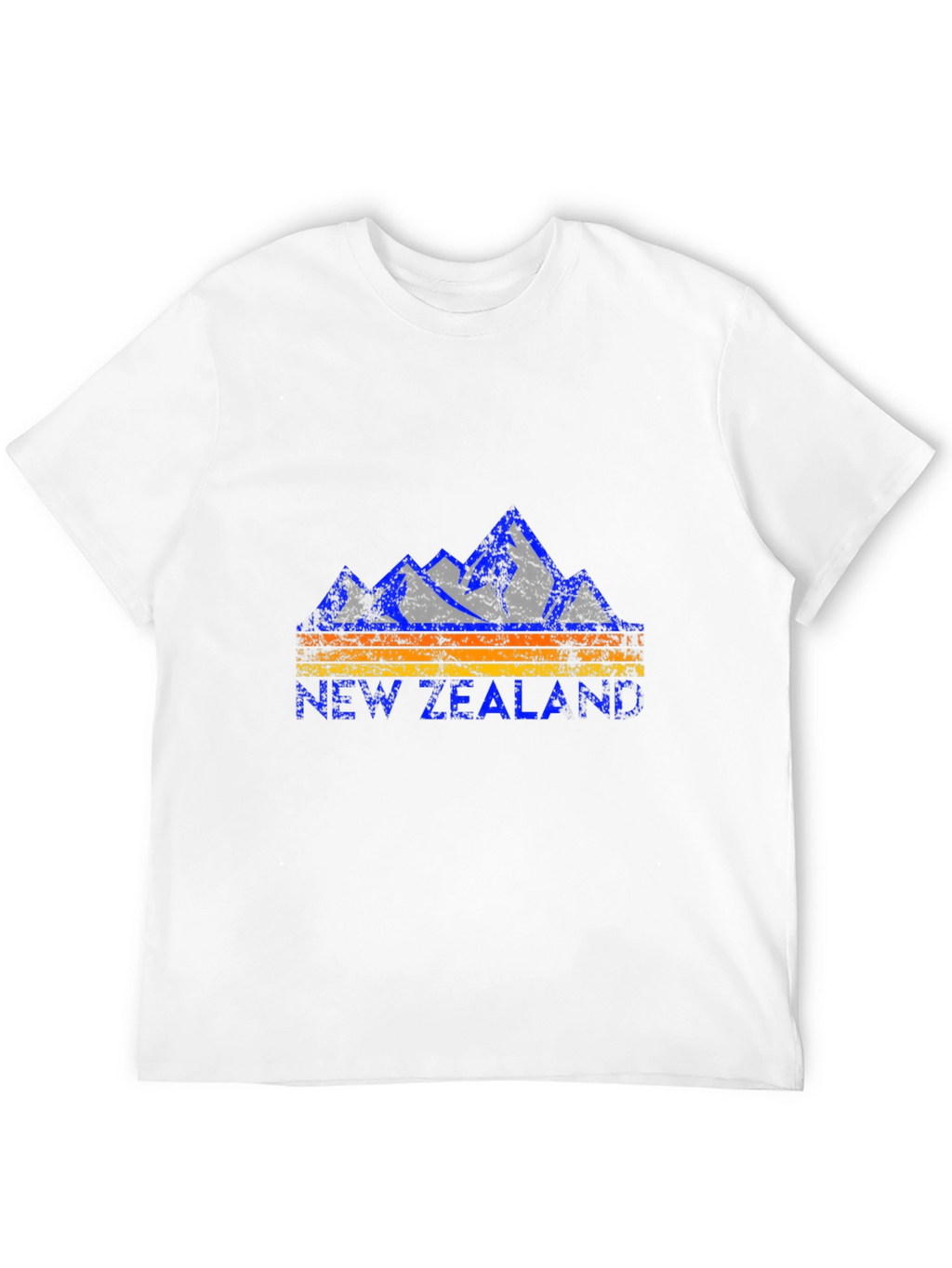 New Zealand Mountains Graphic Tee - Black Cotton T-Shirt