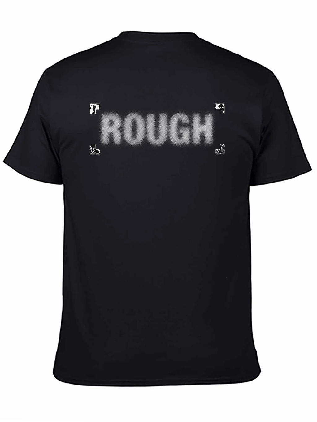 Rough Graphic T-Shirt - Casual Black Tee