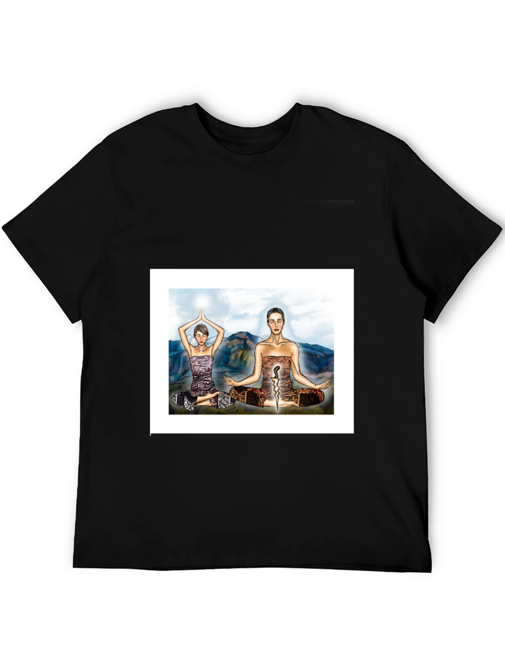 Yoga Meditative T-Shirt - Black Tee