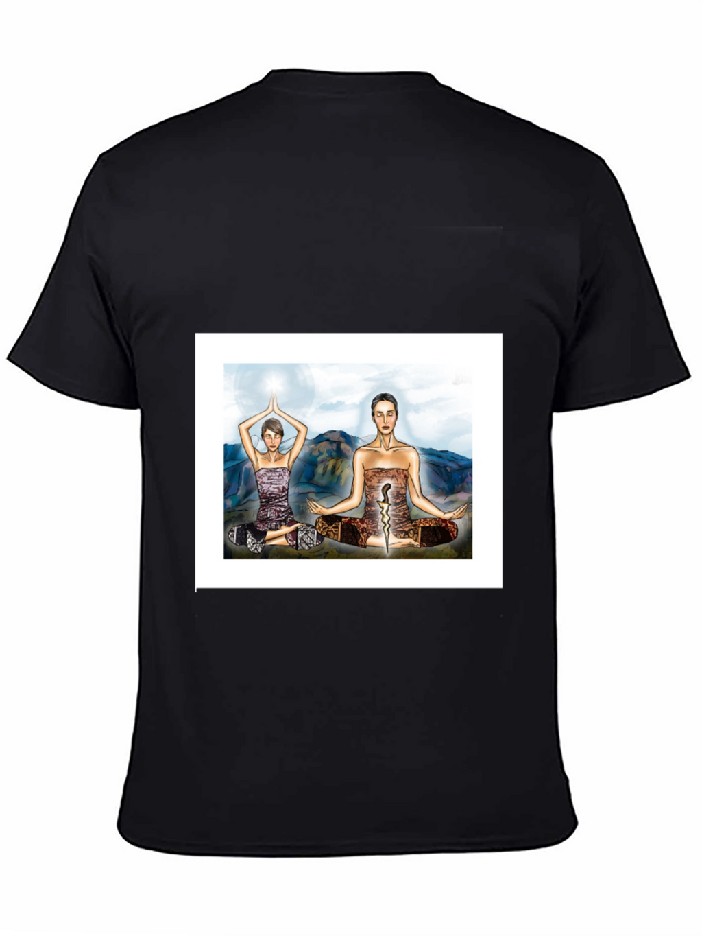 Yoga Meditative T-Shirt - Black Tee
