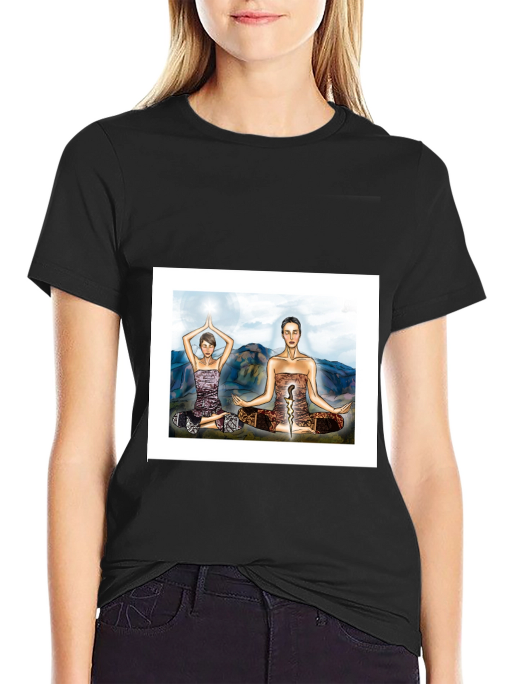 Yoga Meditative T-Shirt - Black Tee