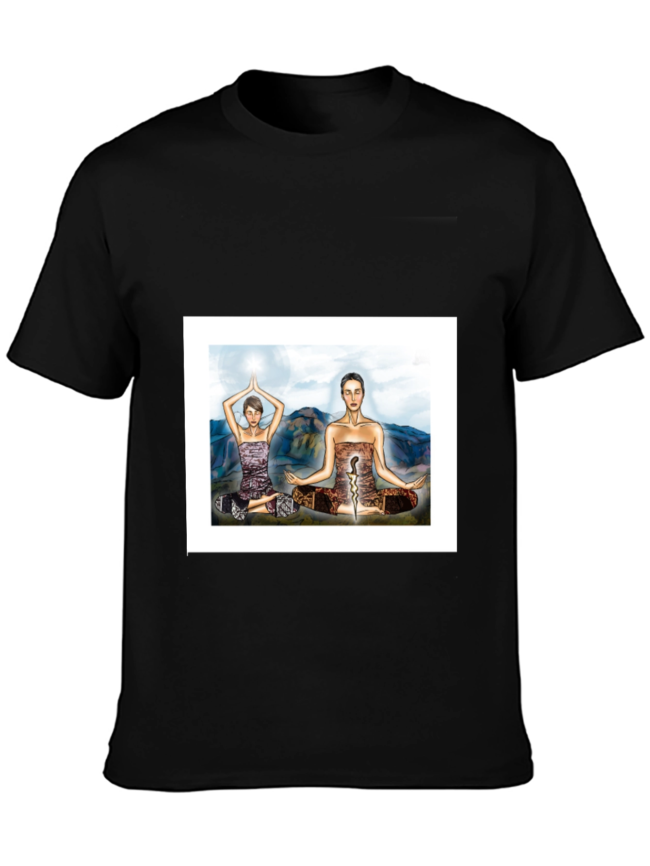 Yoga Meditative T-Shirt - Black Tee