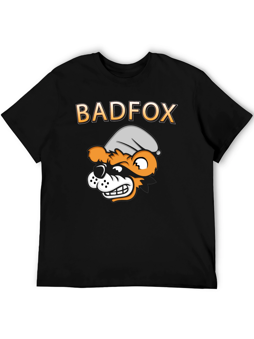 Bad Fox Cartoon Graphic Print T-Shirt