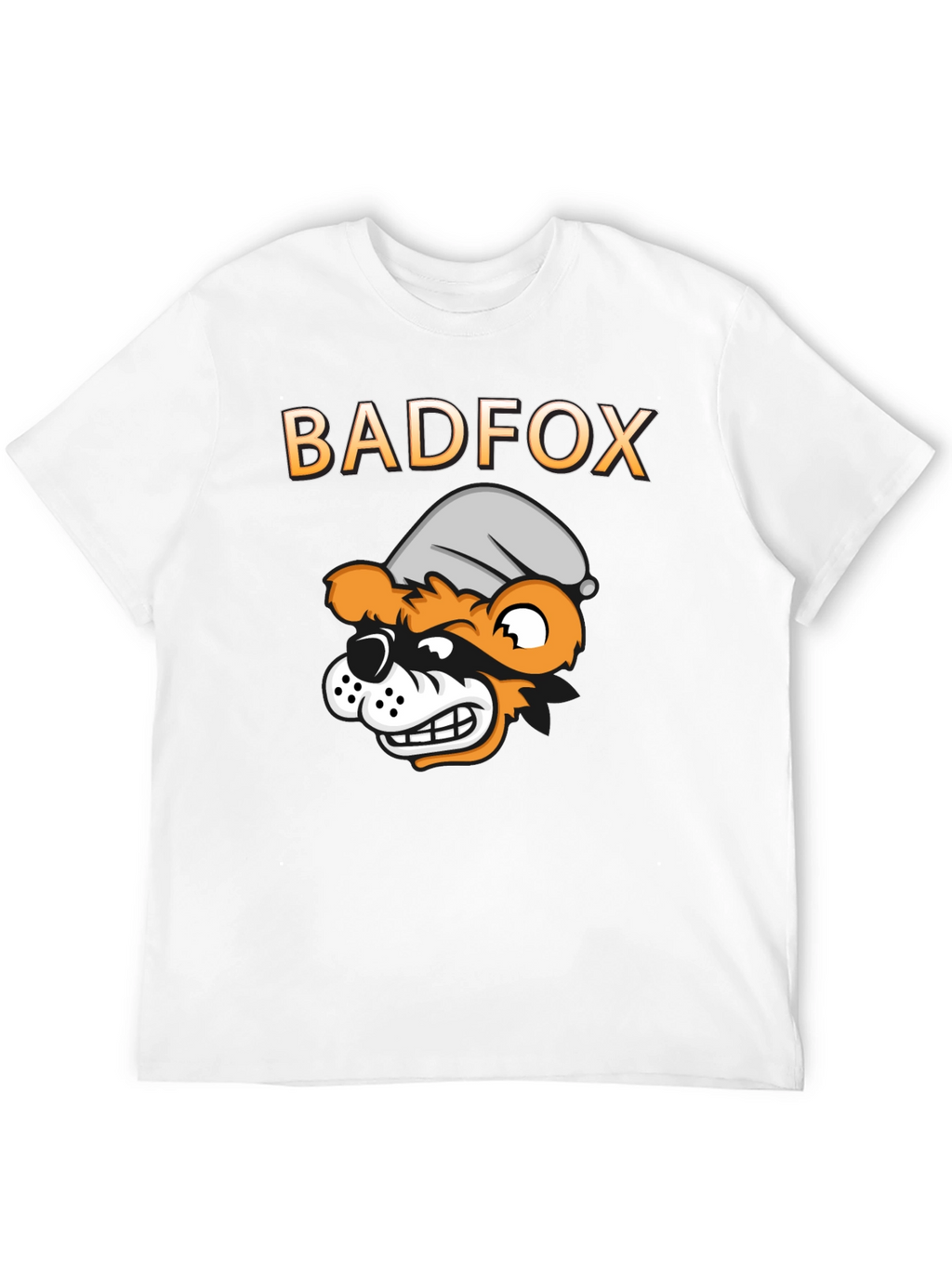 Bad Fox Cartoon Graphic Print T-Shirt