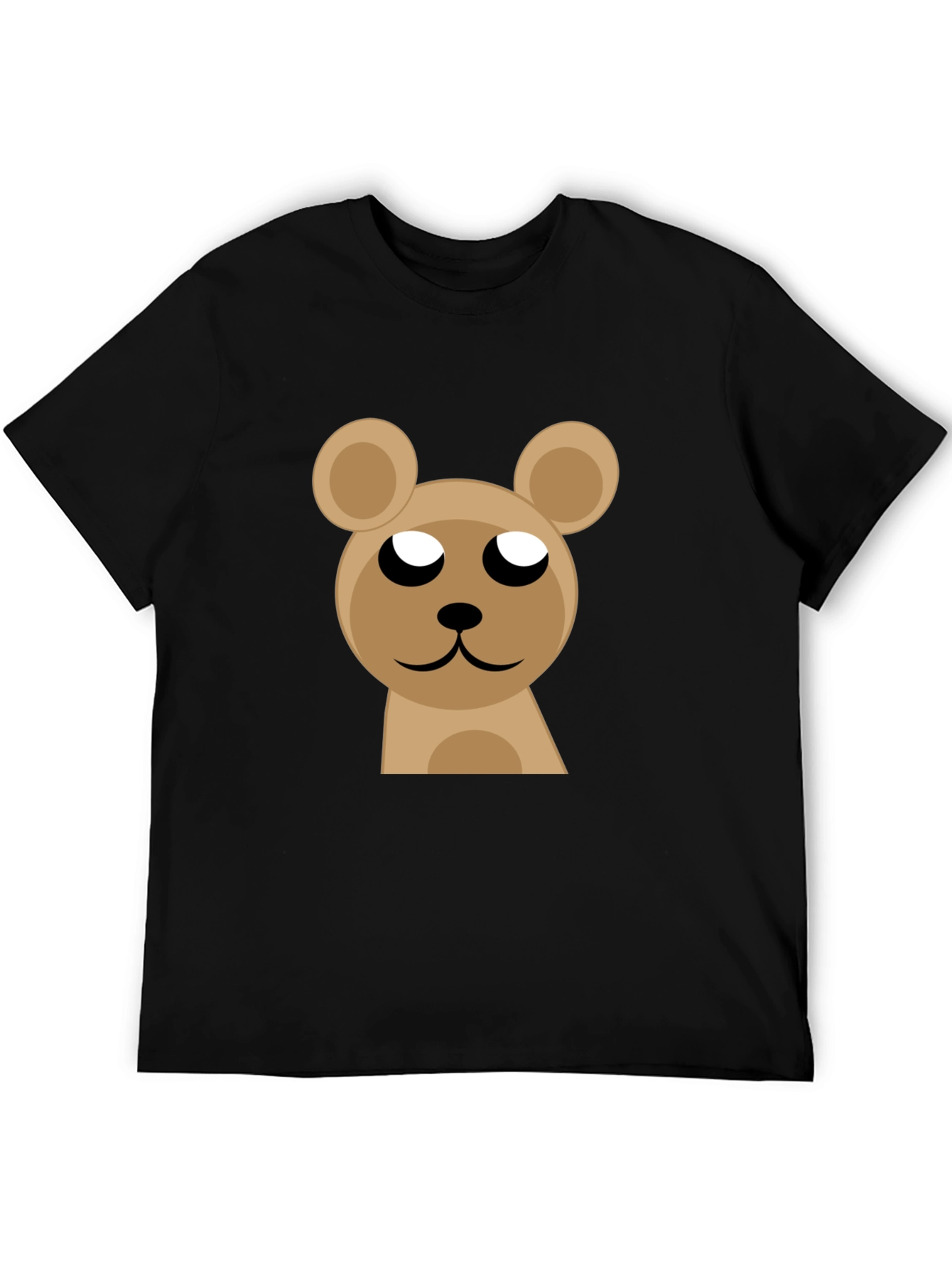 Cute Bear Graphic Black T-Shirt
