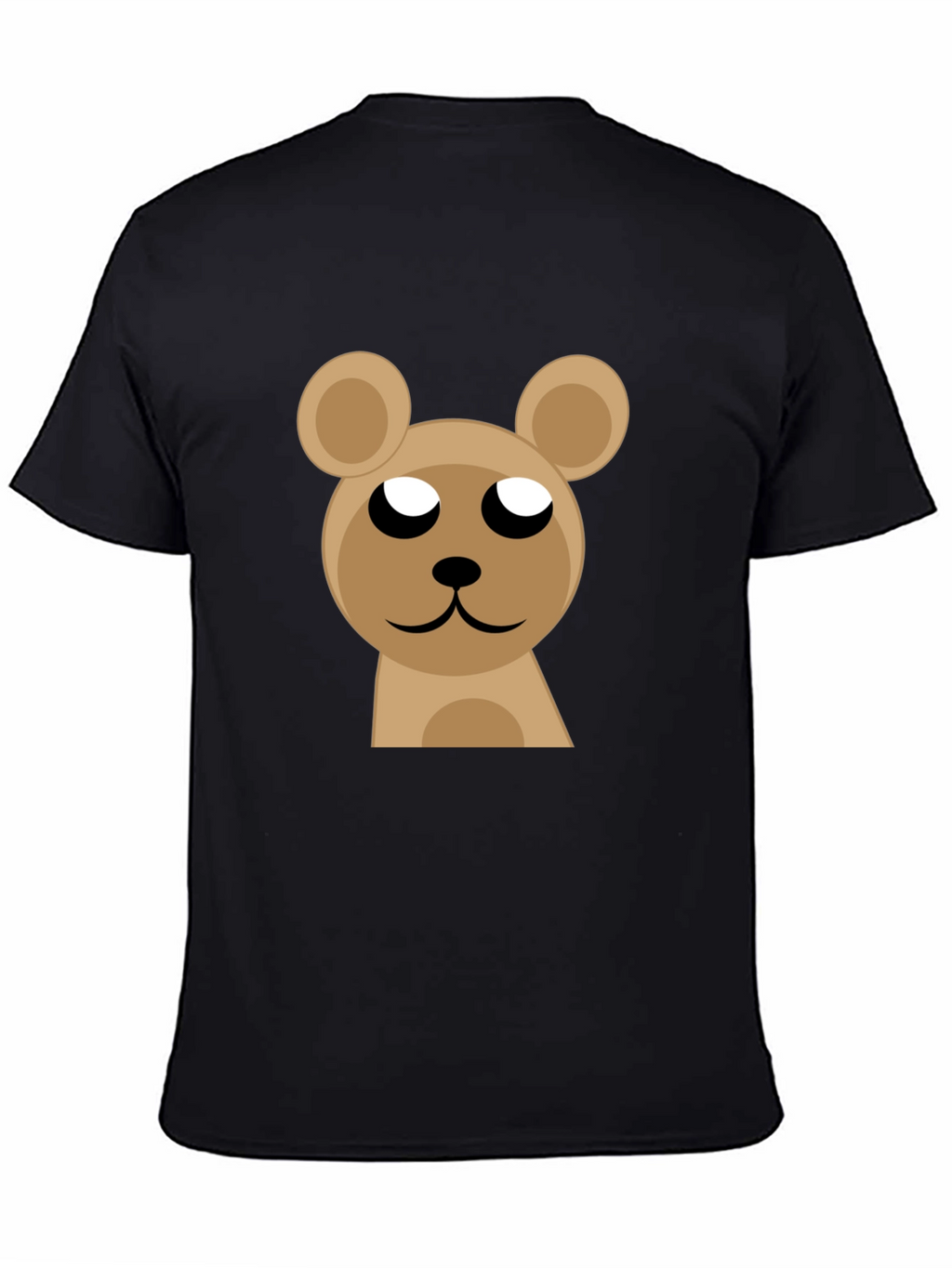 Cute Bear Graphic Black T-Shirt
