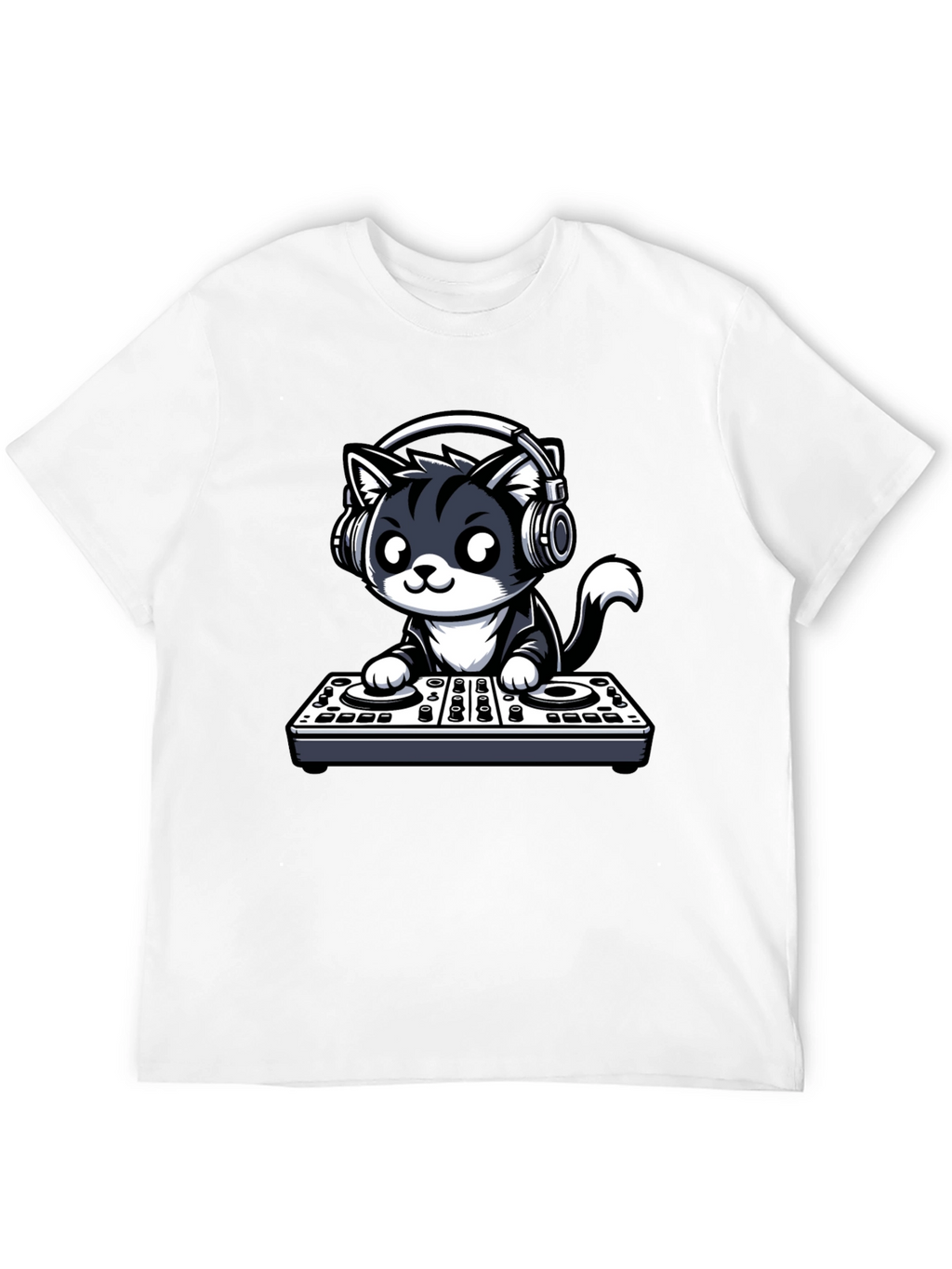 DJ Cat Graphic T-Shirt