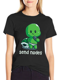Send Nudes Turtle T-Shirt - Funny Graphic Tee