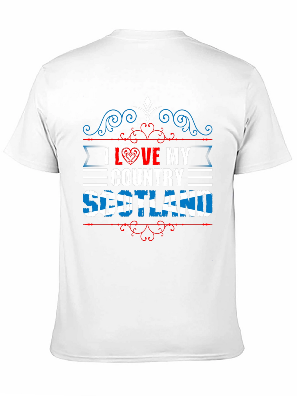 I Love My Country Scotland Black T-Shirt