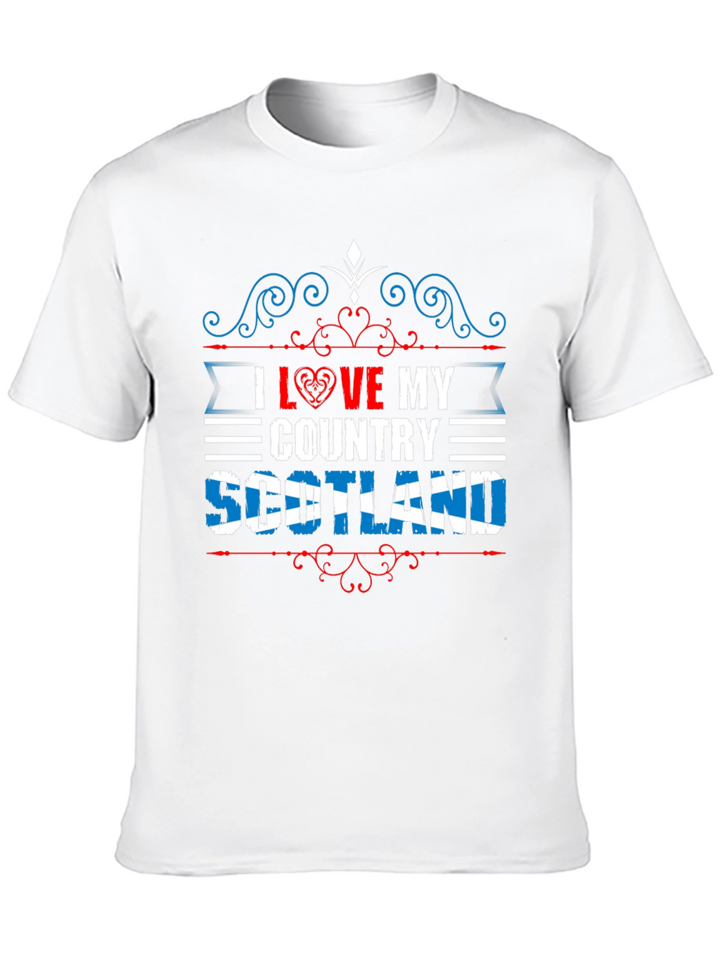 I Love My Country Scotland Black T-Shirt