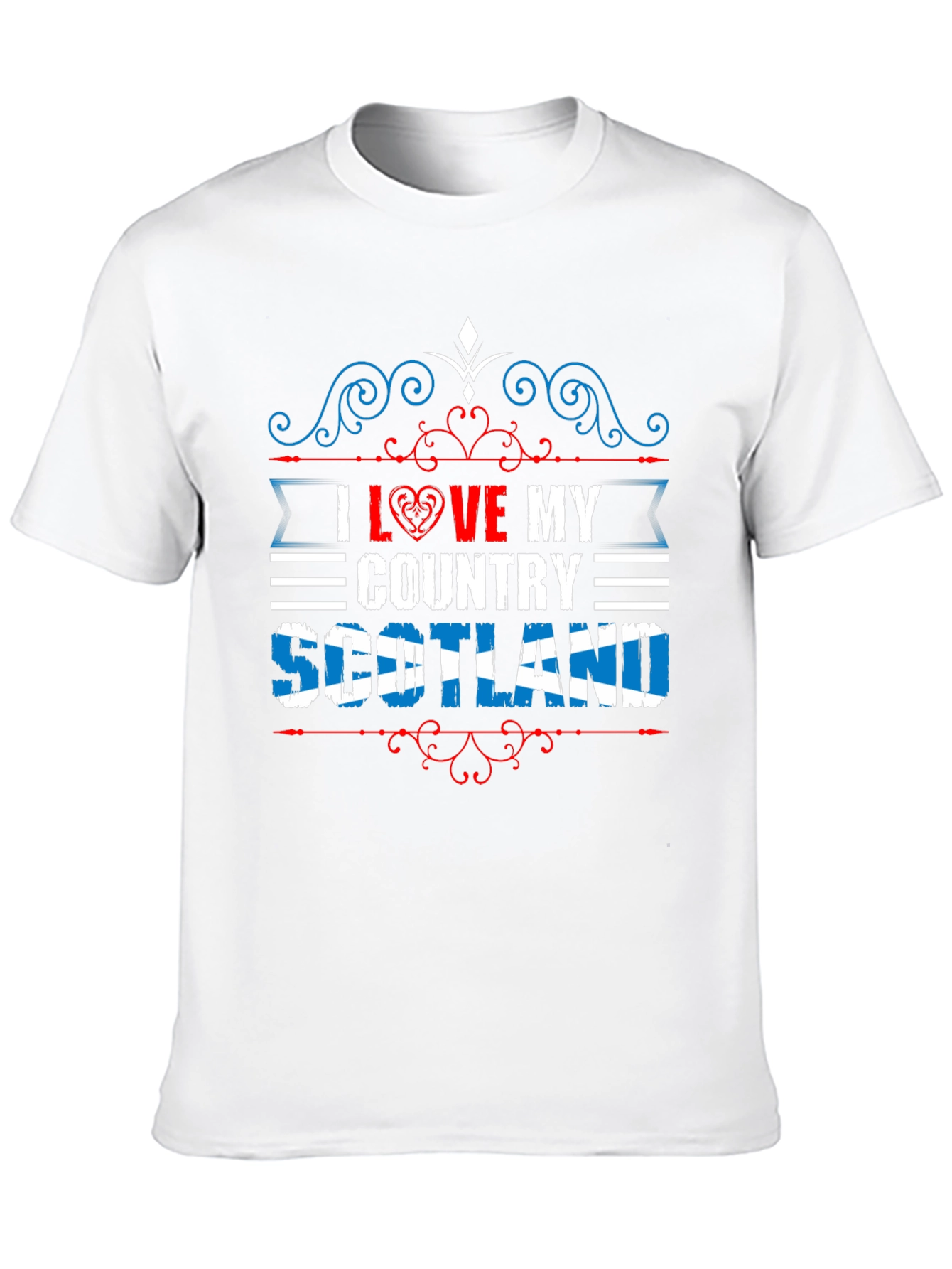 I Love My Country Scotland Black T-Shirt