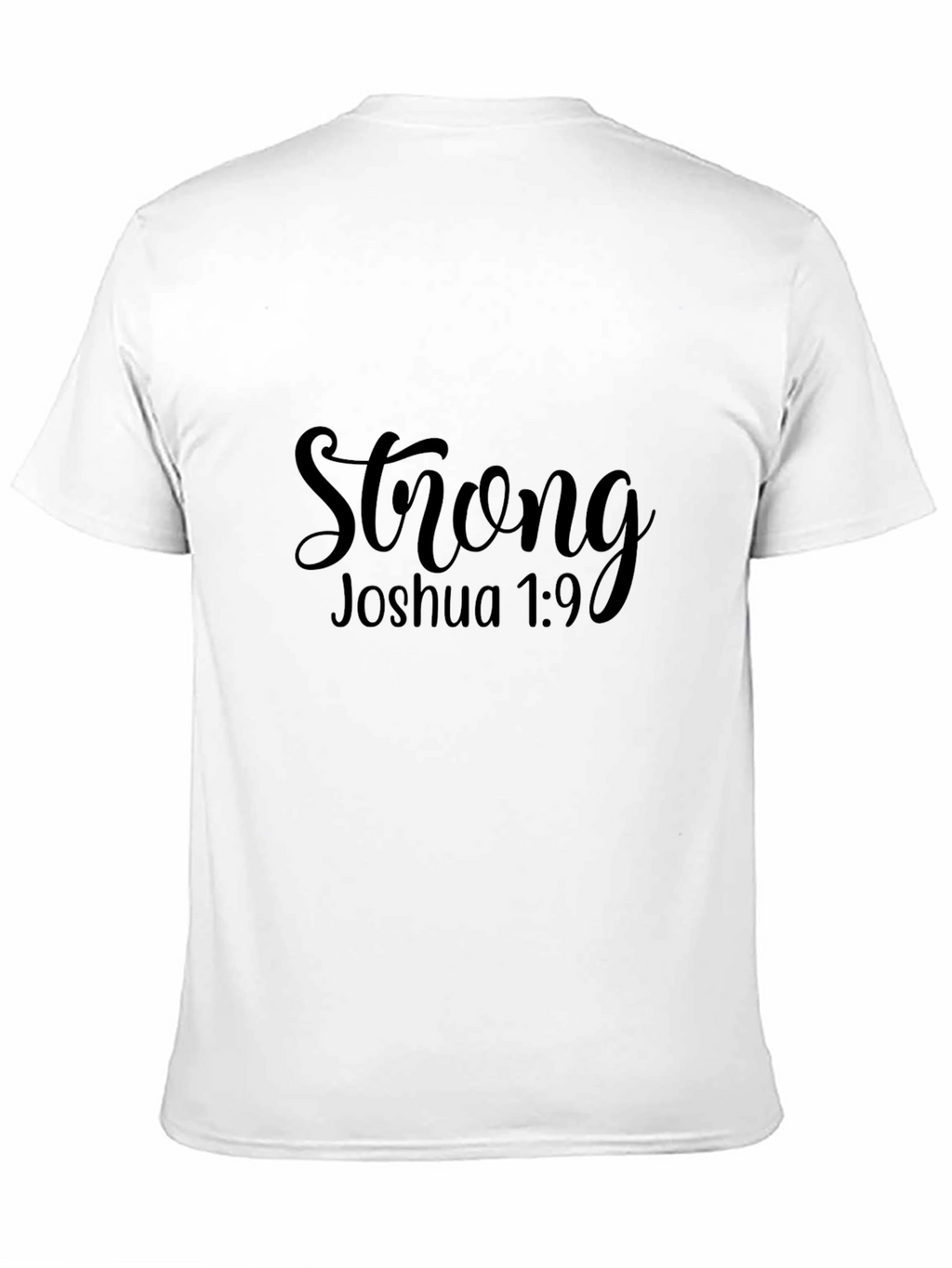 Strong Joshua 1:9 Black Graphic Tee
