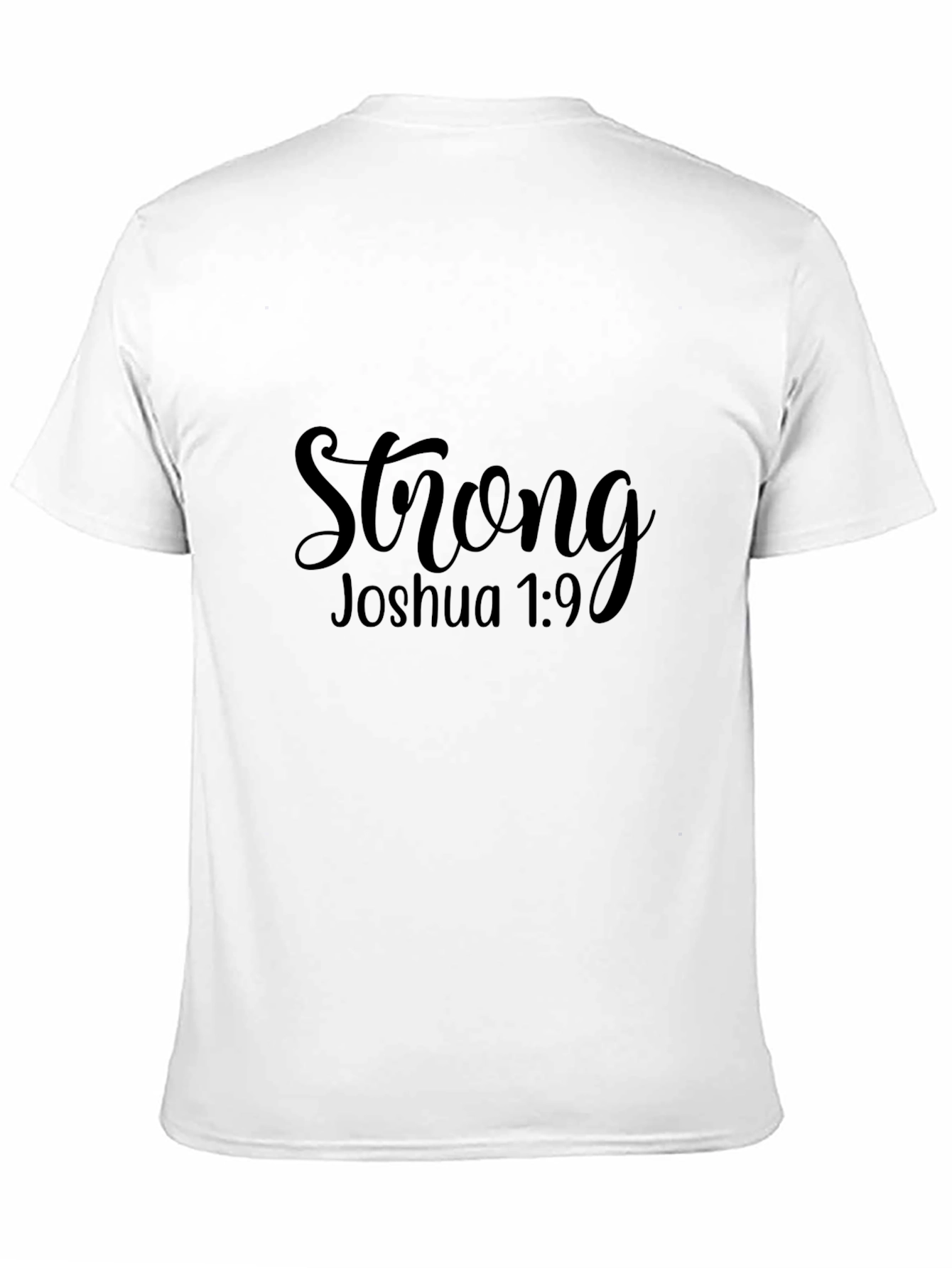 Strong Joshua 1:9 Black Graphic Tee
