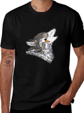 Wolf and Swan Graphic Black T-Shirt