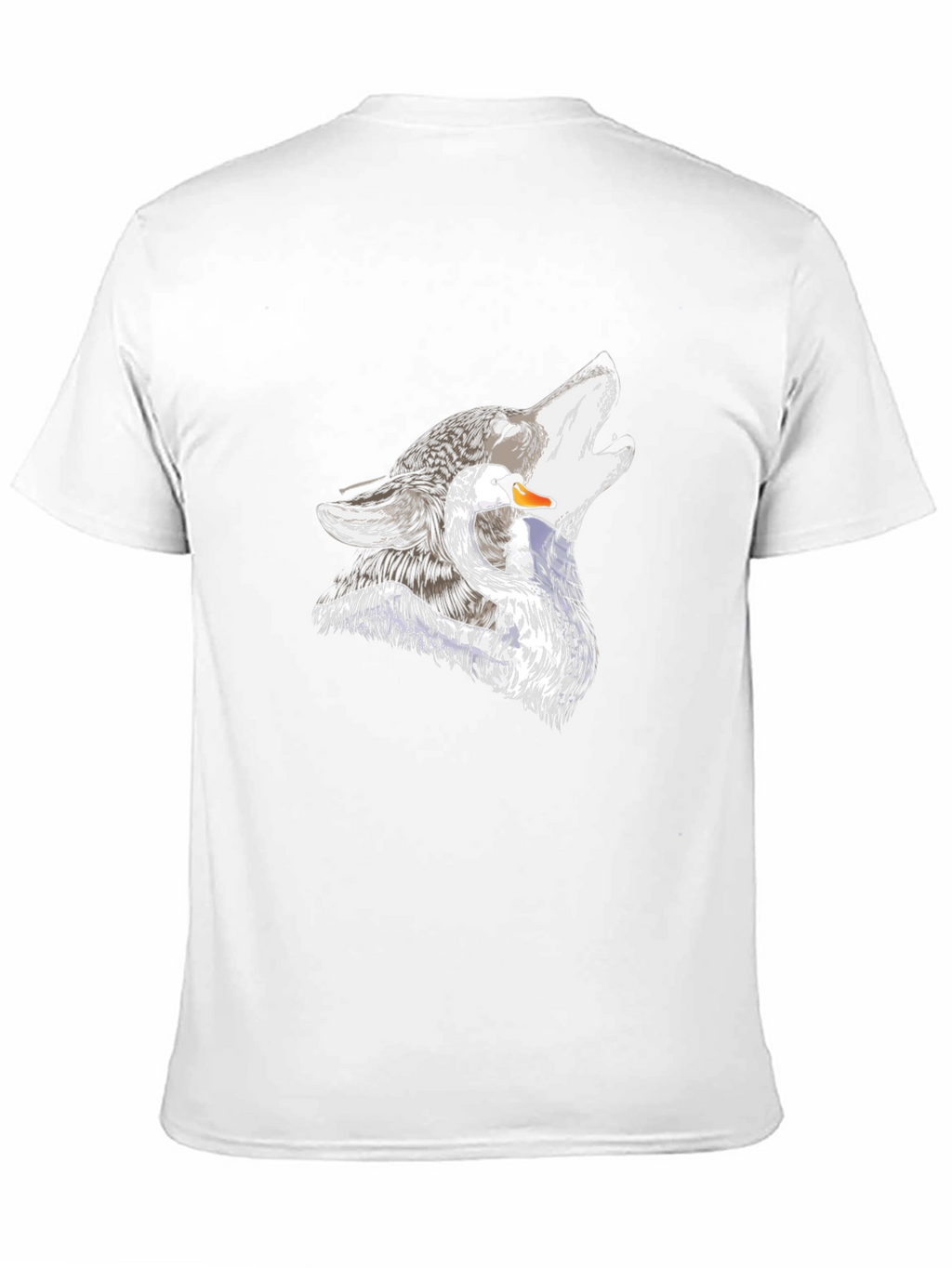 Wolf and Swan Graphic Black T-Shirt