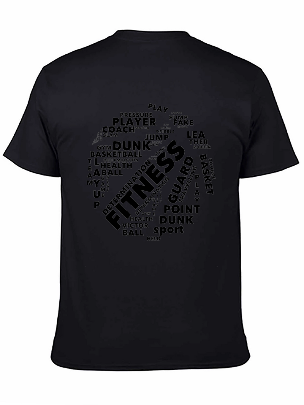 Fitness & Basketball Word Art T-Shirt