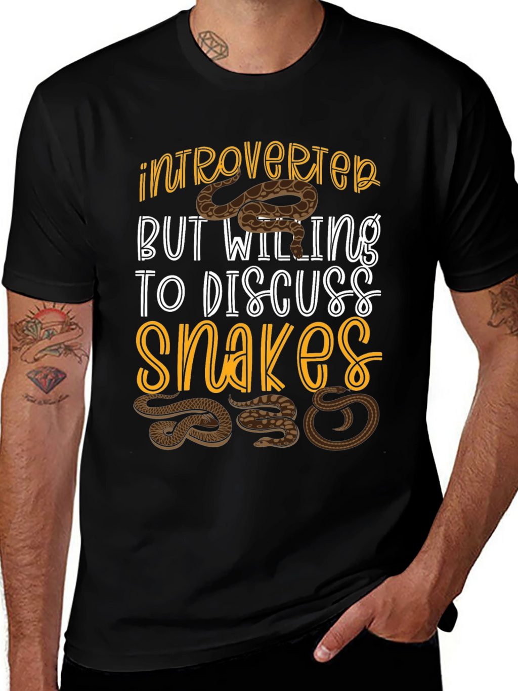 Introverted Snake Lover T-Shirt - Funny Reptile Tee