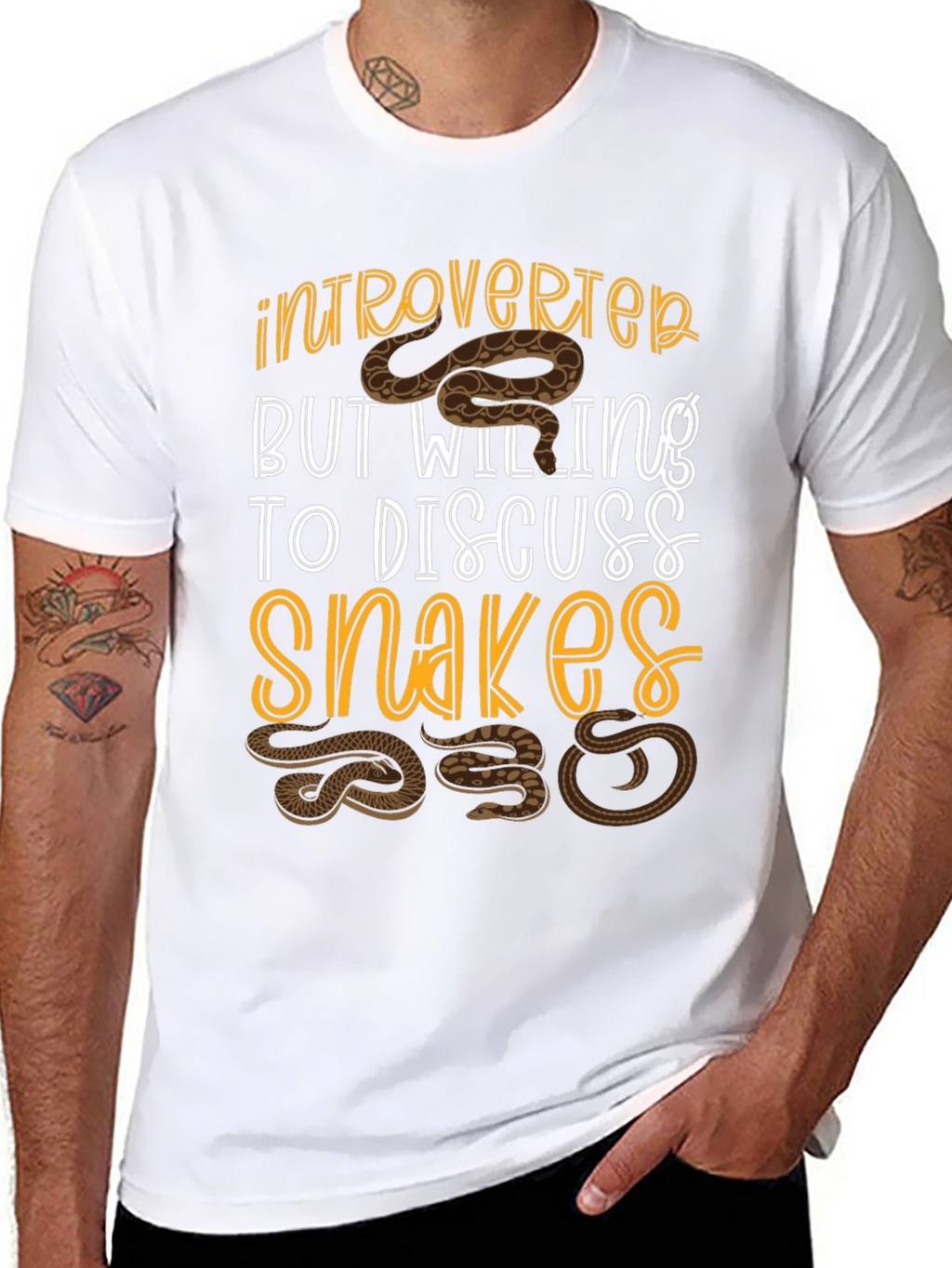 Introverted Snake Lover T-Shirt - Funny Reptile Tee