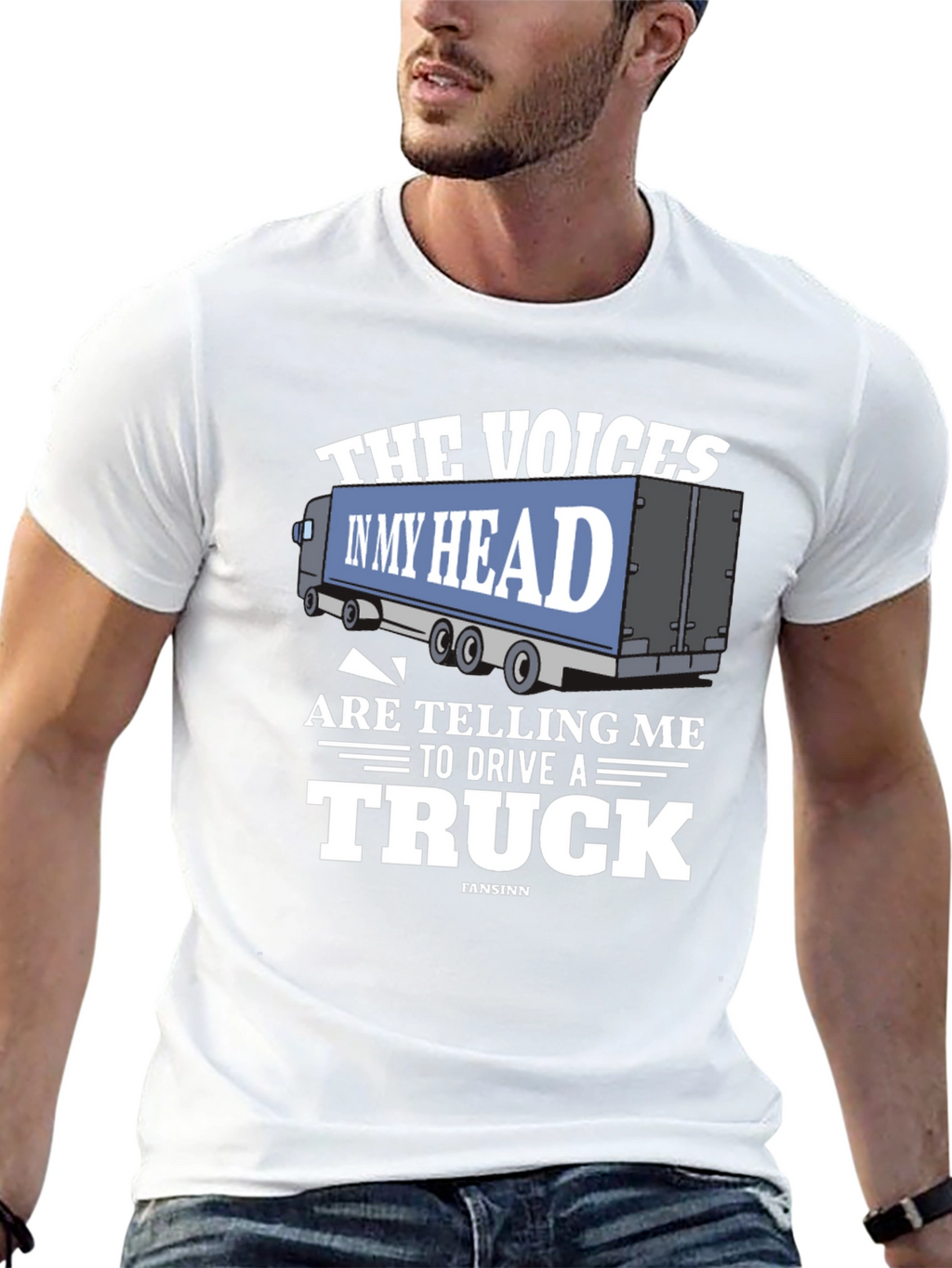 Voices in My Head Trucker T-Shirt
