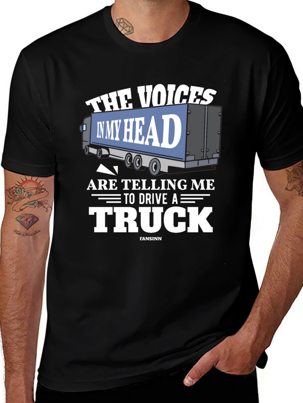 Voices in My Head Trucker T-Shirt