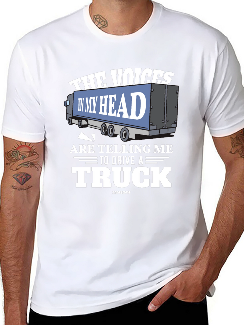 Voices in My Head Trucker T-Shirt